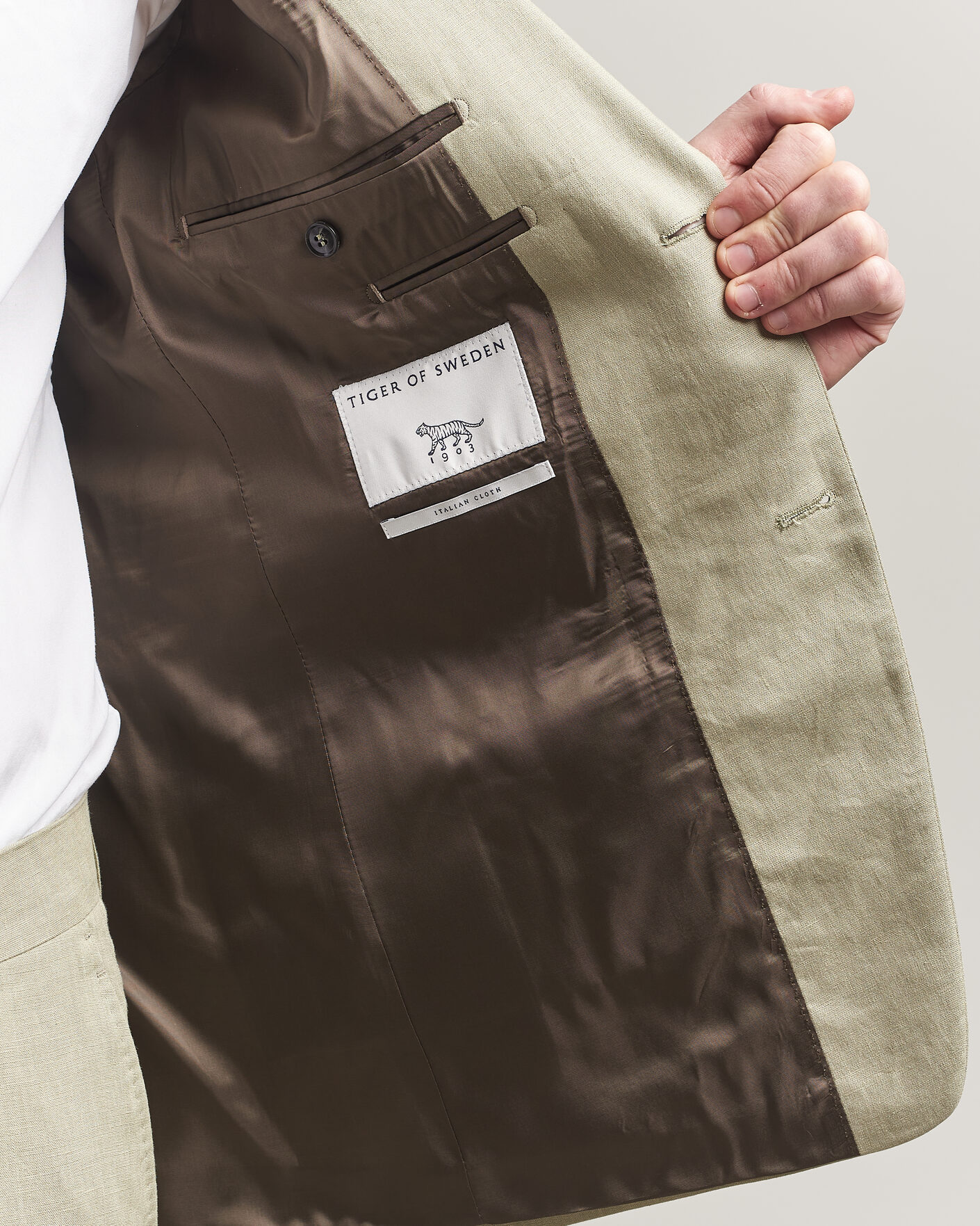 Hombres | Blazers | Tiger of Sweden | Justin Linen Suit Blazer Mole