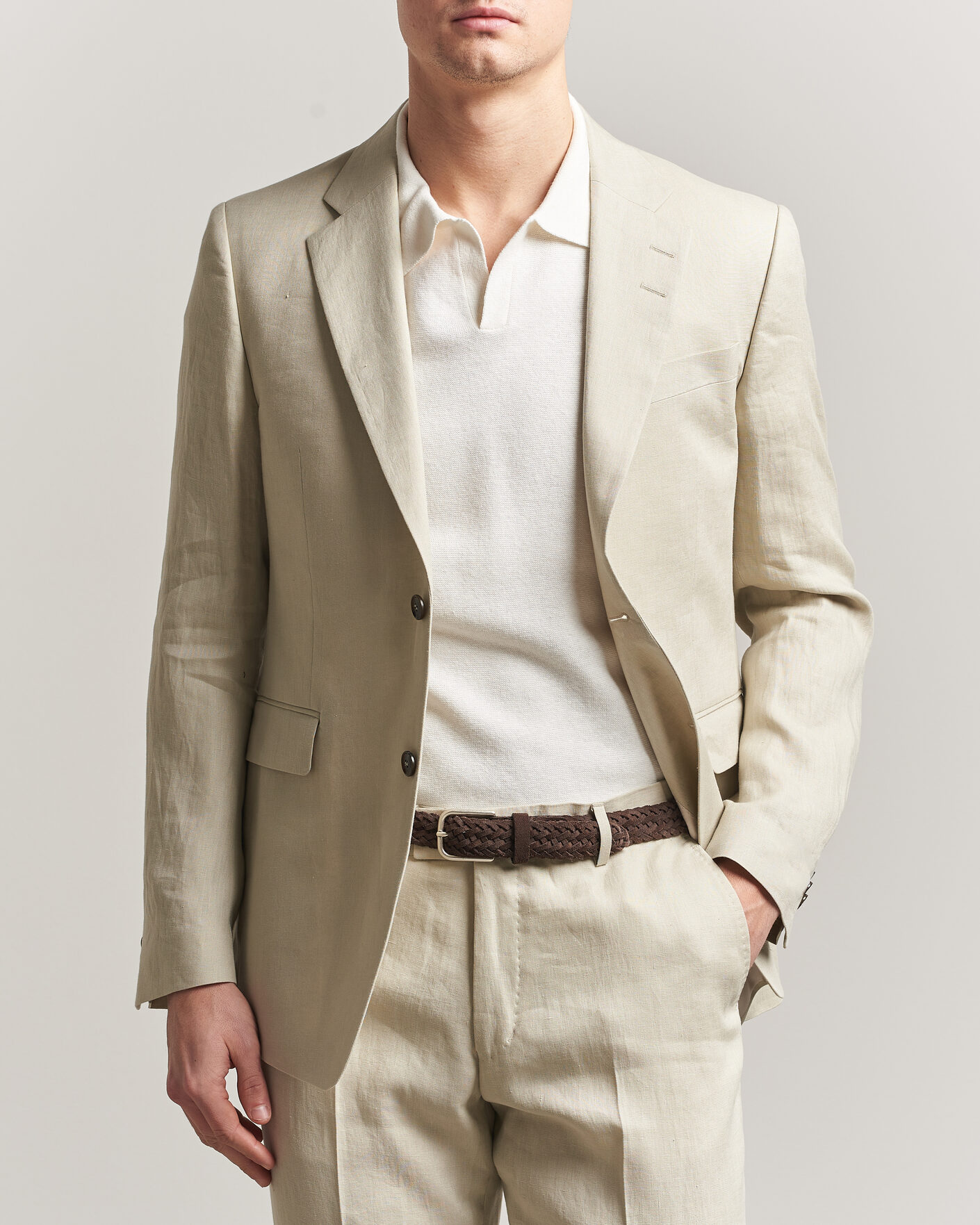 Hombres | Blazers | Tiger of Sweden | Justin Linen Suit Blazer Cream Sand
