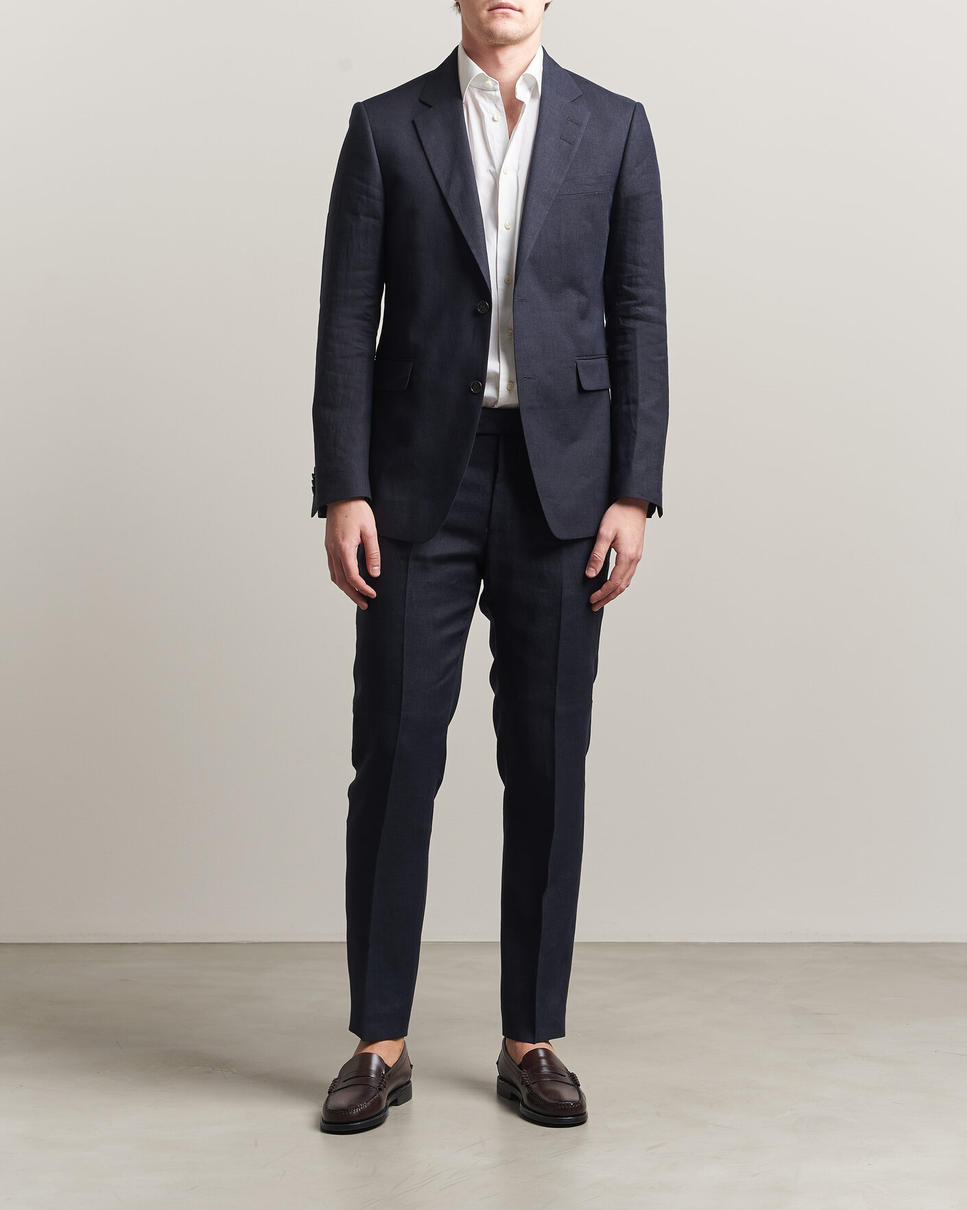 Hombres | Blazers | Tiger of Sweden | Justin Linen Suit Blazer Midnight Blue