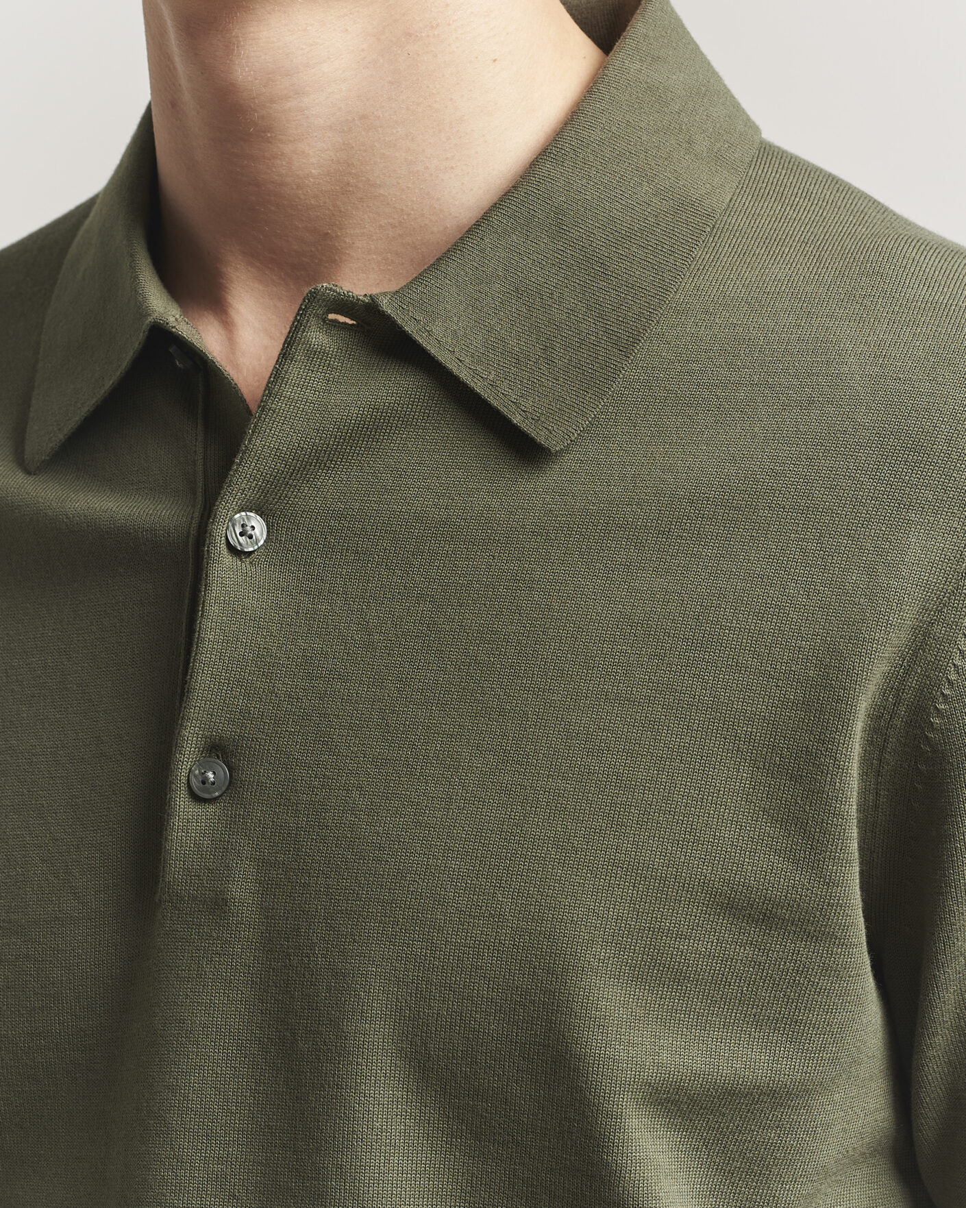 Hombres | Polos | Tiger of Sweden | Erros Cotton Knitted Polo Kalamata Green