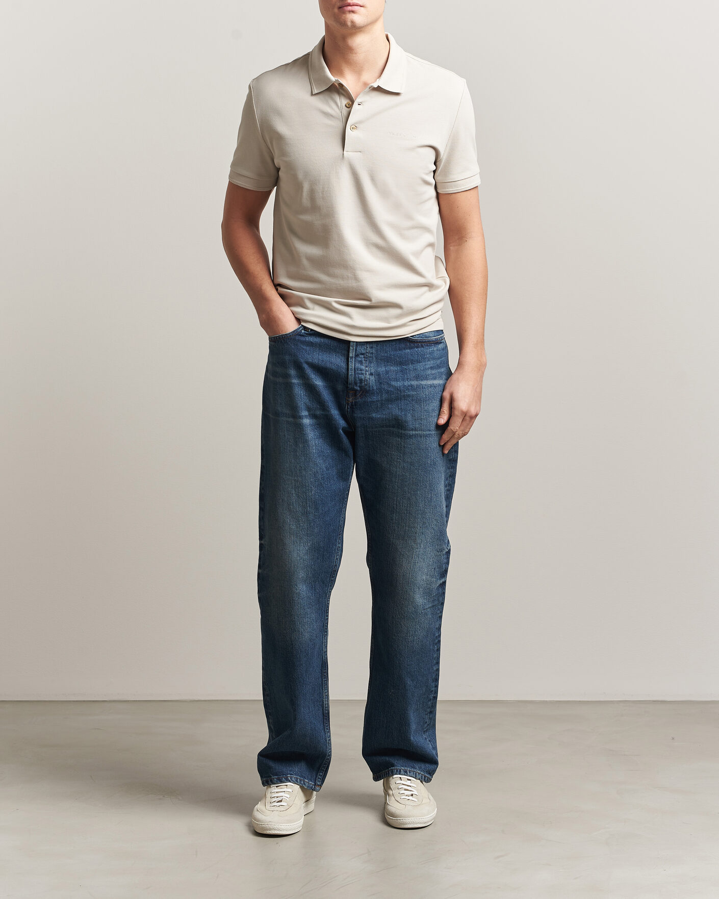 Hombres | Polos | Tiger of Sweden | Darios Polo Seline Grey