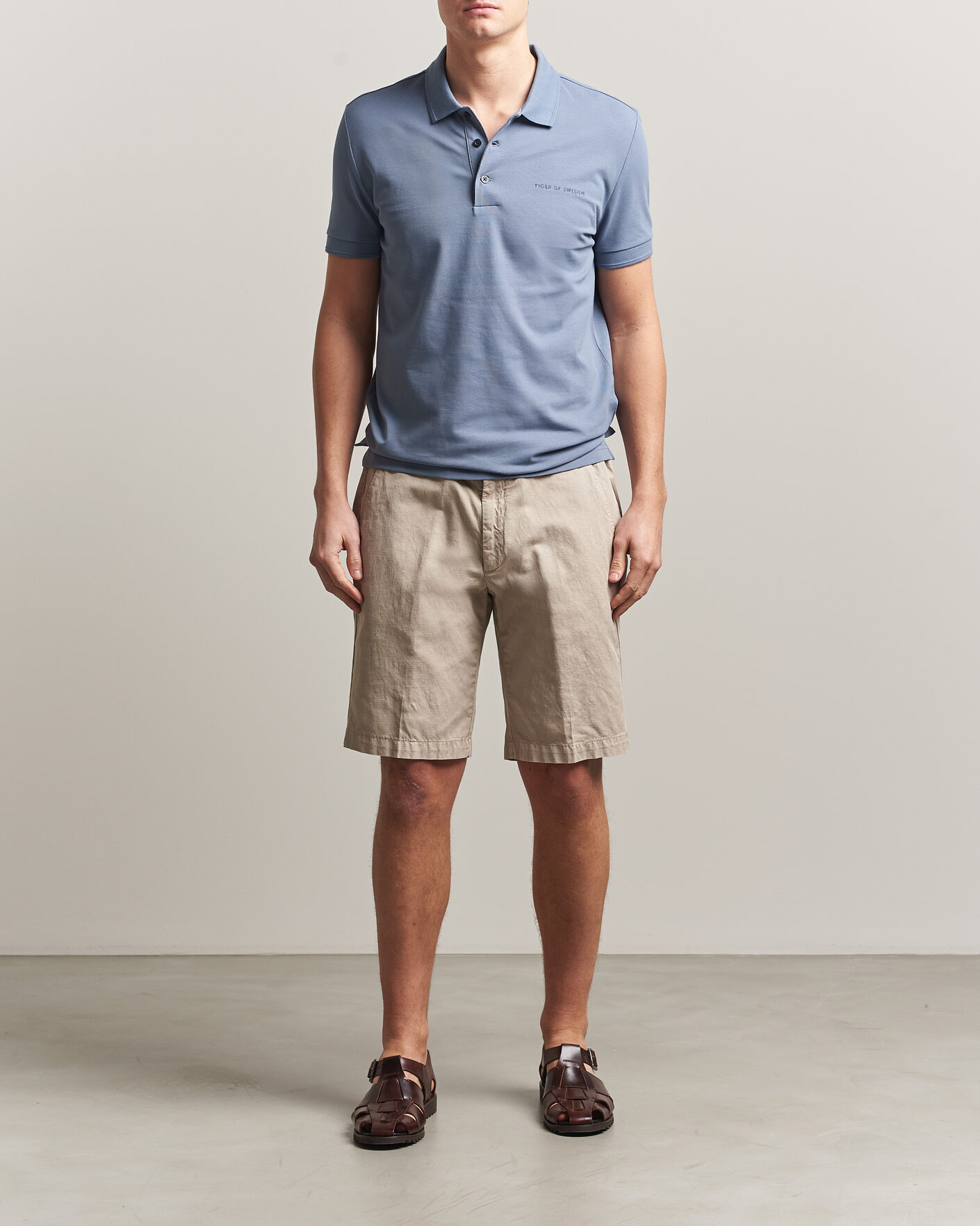 Hombres | Polos | Tiger of Sweden | Darios Polo Dull Blue