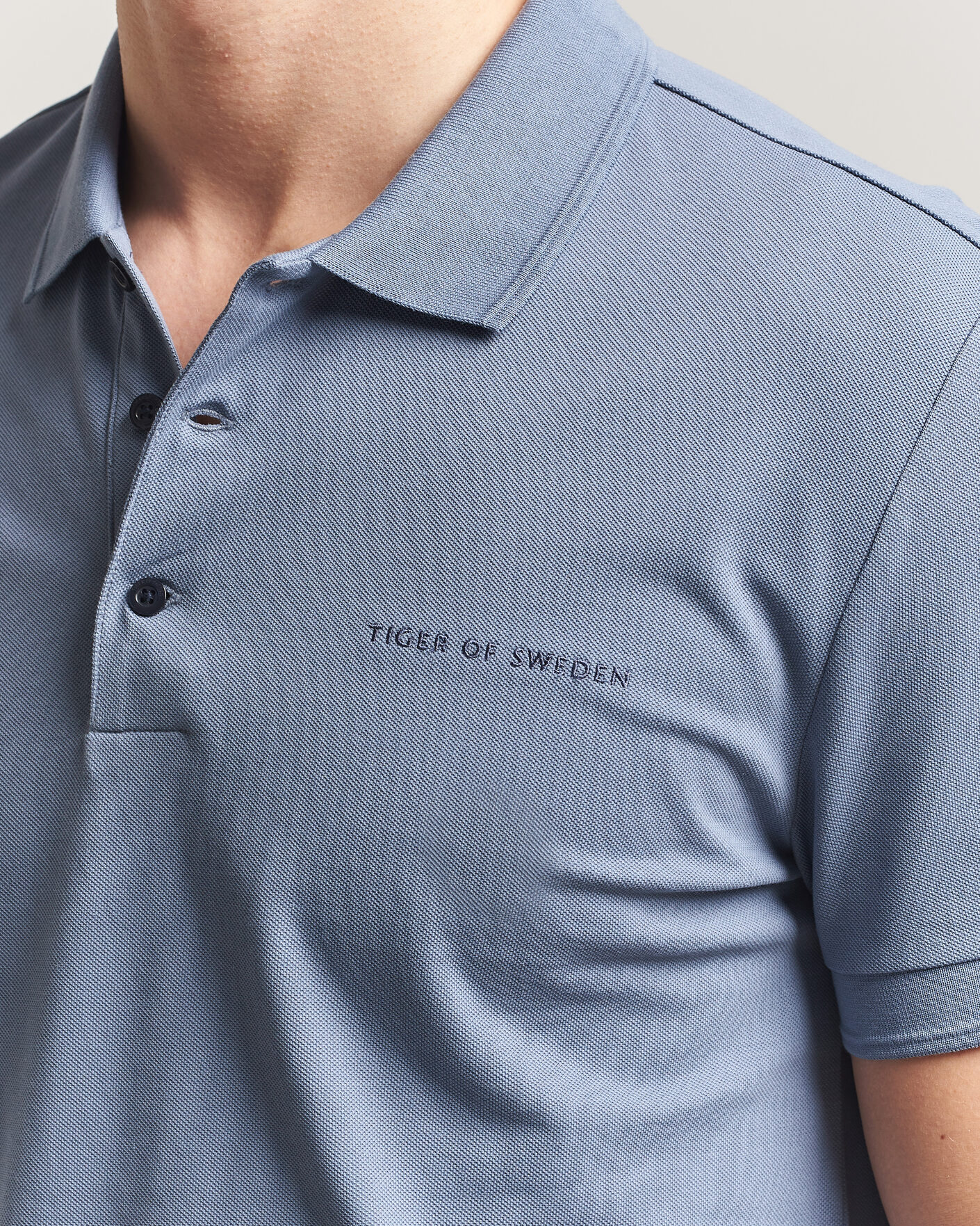 Hombres | Polos | Tiger of Sweden | Darios Polo Dull Blue