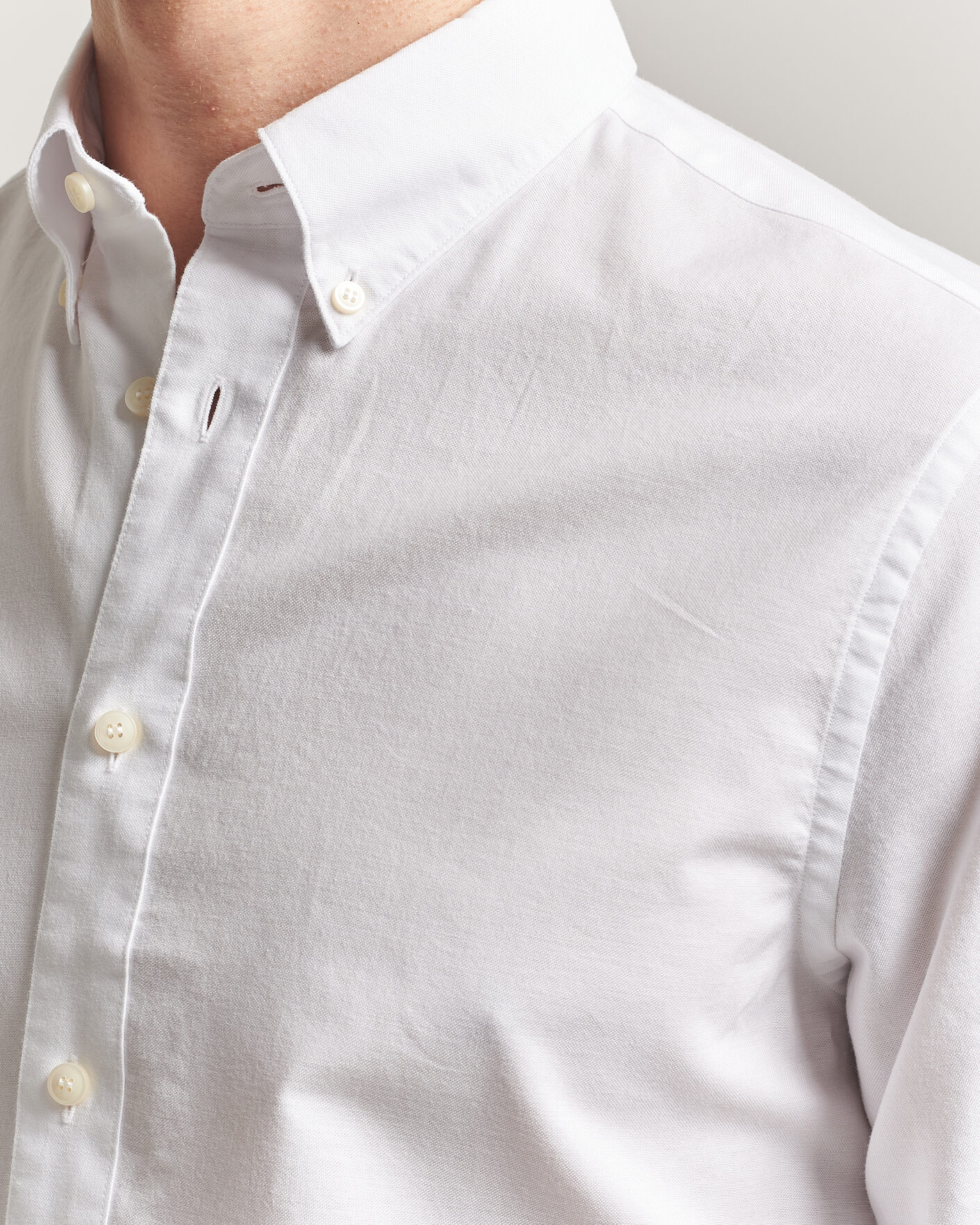 Hombres | Camisas | Tiger of Sweden | Bjorn Oxford Shirt Pure White