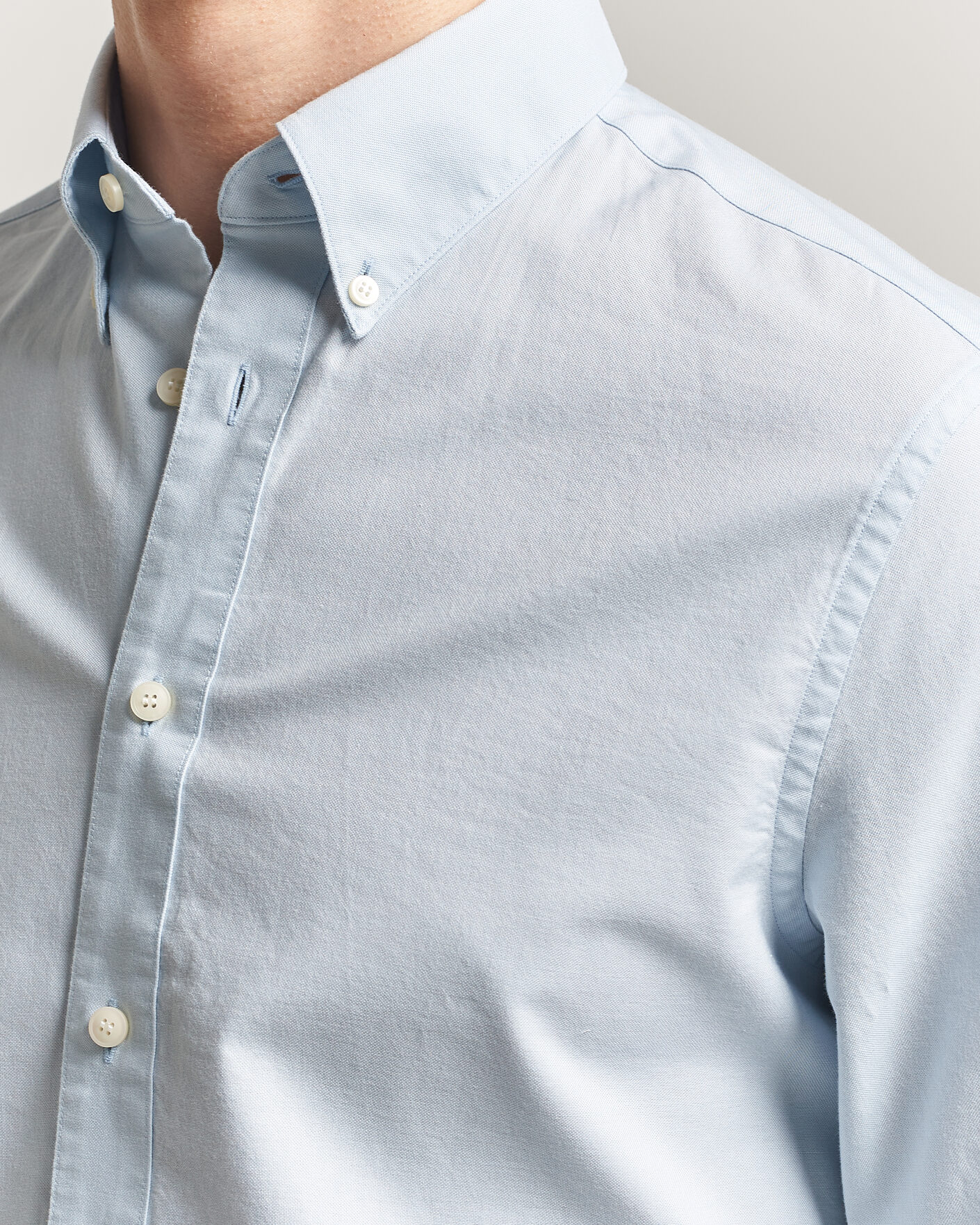 Hombres | Camisas | Tiger of Sweden | Bjorn Oxford Shirt Light Blue