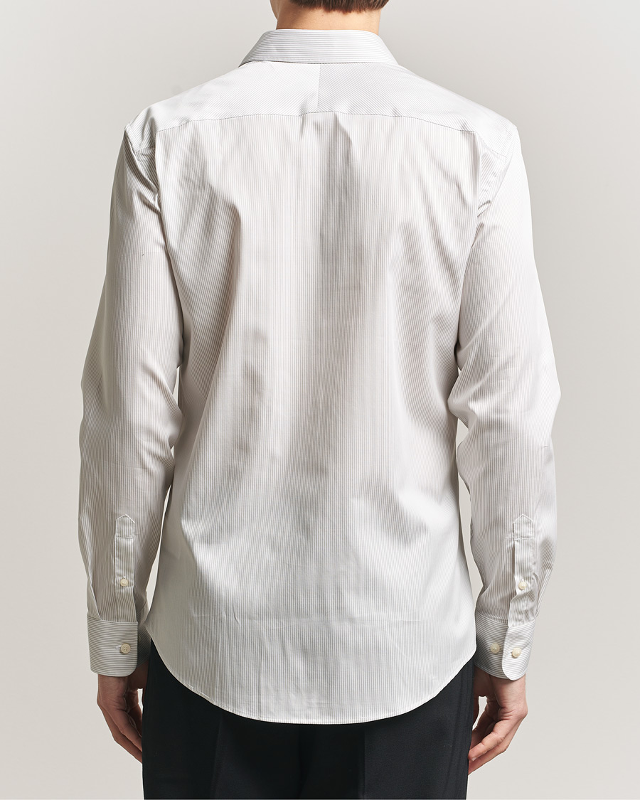 Hombres | Camisas | Tiger of Sweden | Adley Cotton Striped Shirt Seline Grey