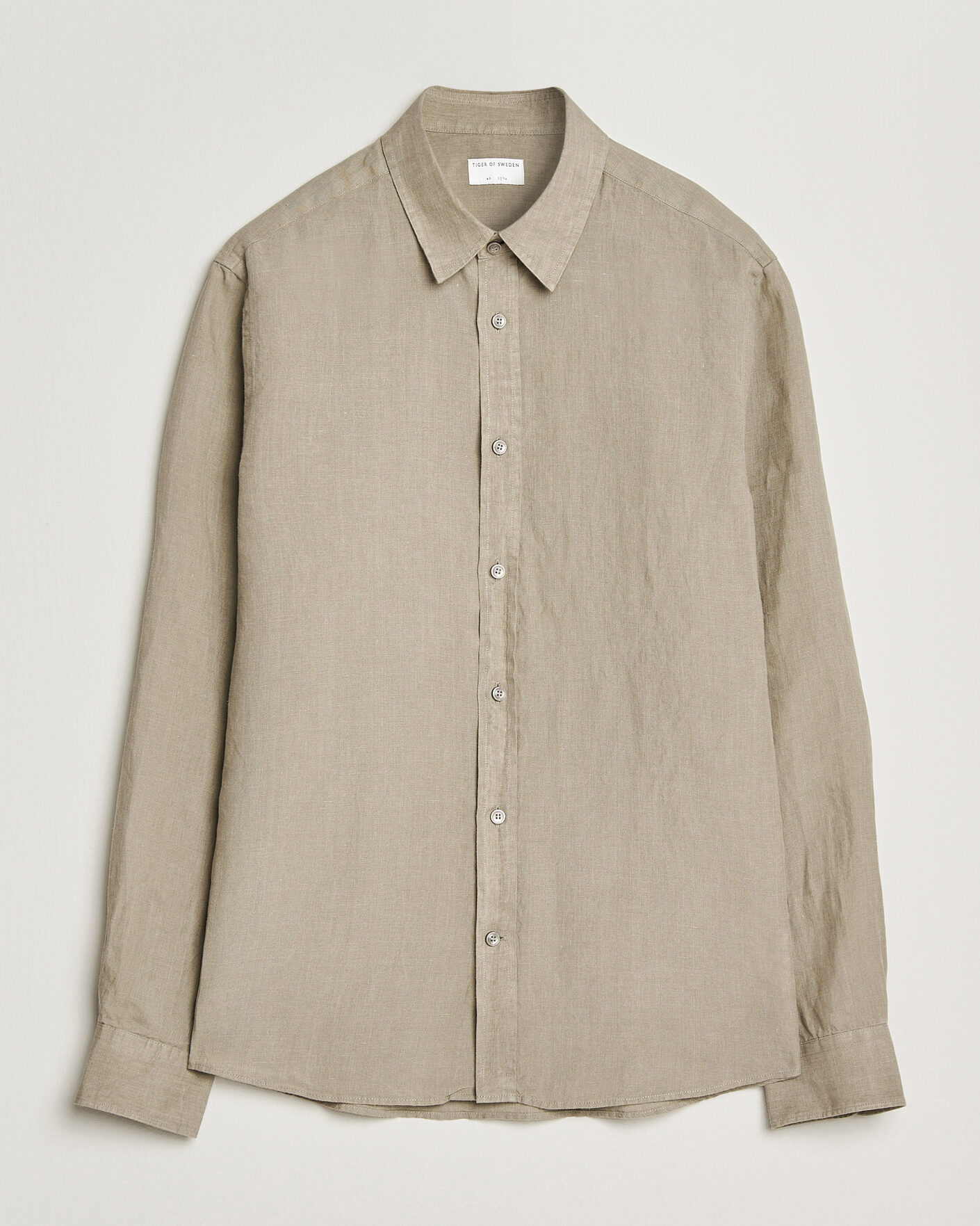 Hombres | Camisas | Tiger of Sweden | Spenser Linen Shirt Mole