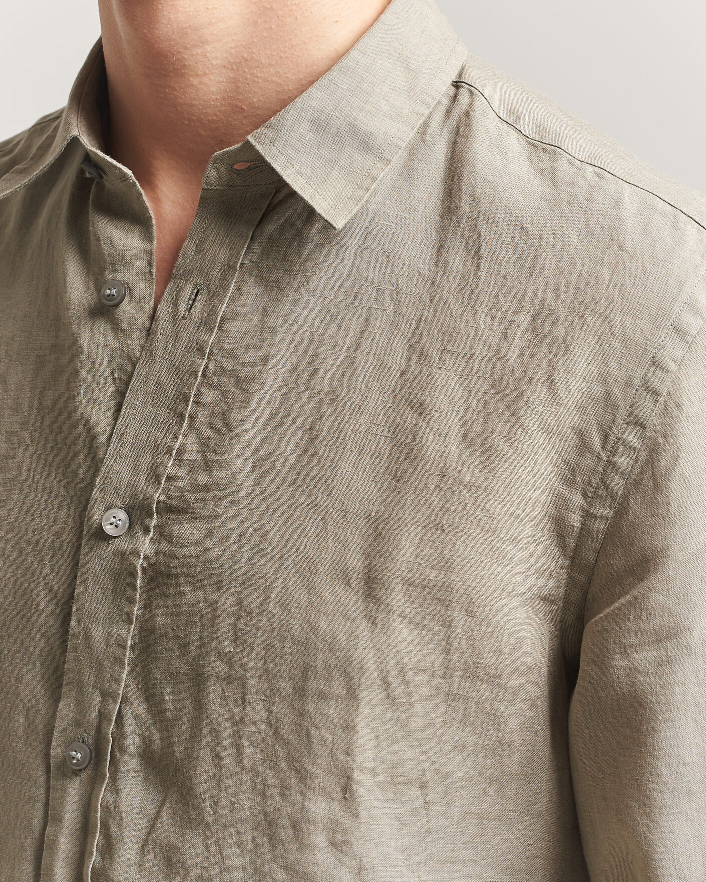Hombres | Camisas | Tiger of Sweden | Spenser Linen Shirt Mole