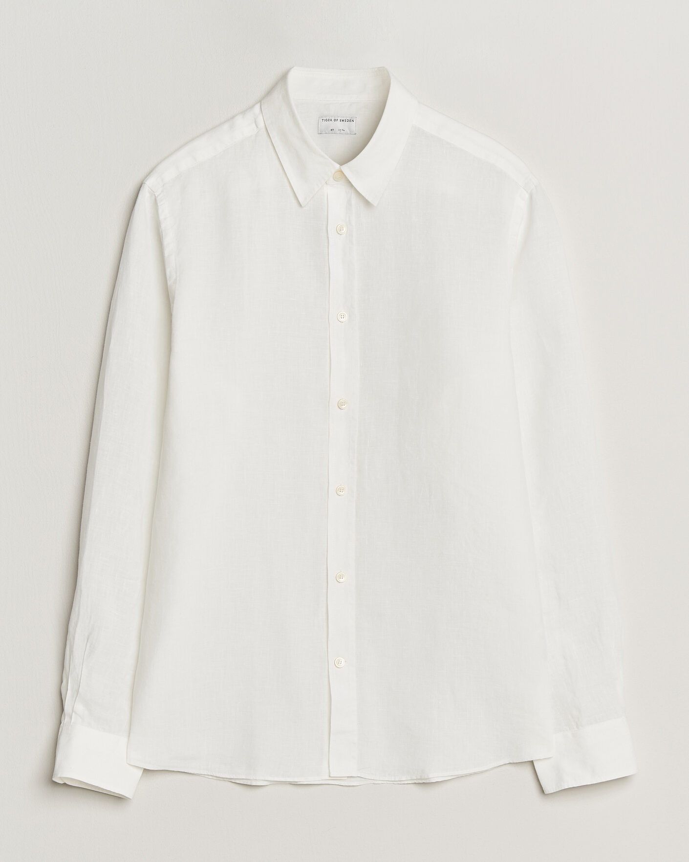 Hombres | Camisas | Tiger of Sweden | Spenser Linen Shirt Off White
