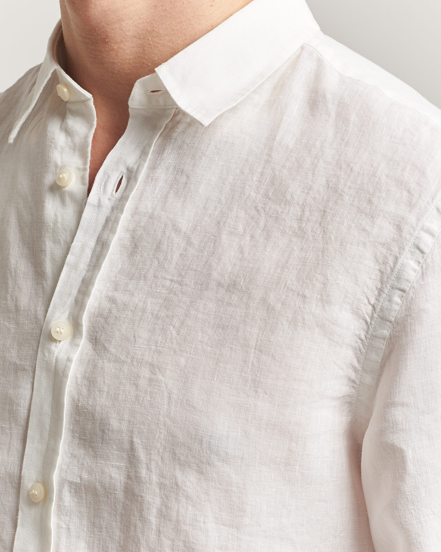 Hombres | Camisas | Tiger of Sweden | Spenser Linen Shirt Off White