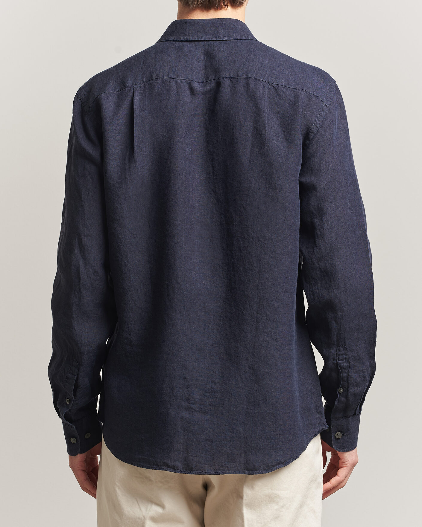 Hombres | Camisas | Tiger of Sweden | Spenser Linen Shirt Midnight Blue