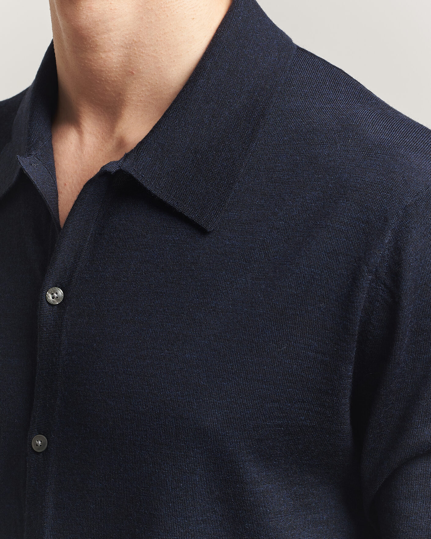 Hombres | Jerséis y prendas de punto | Tiger of Sweden | Verklin Merino Knitted Cardigan Light Ink