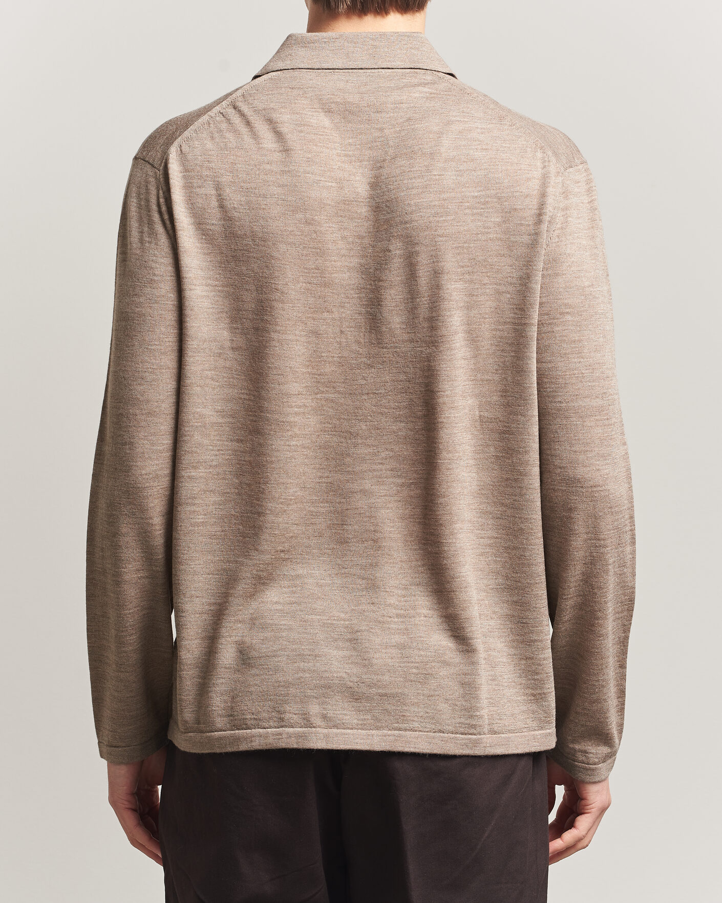 Hombres | Jerséis y prendas de punto | Tiger of Sweden | Verklin Merino Knitted Cardigan Beige Melange