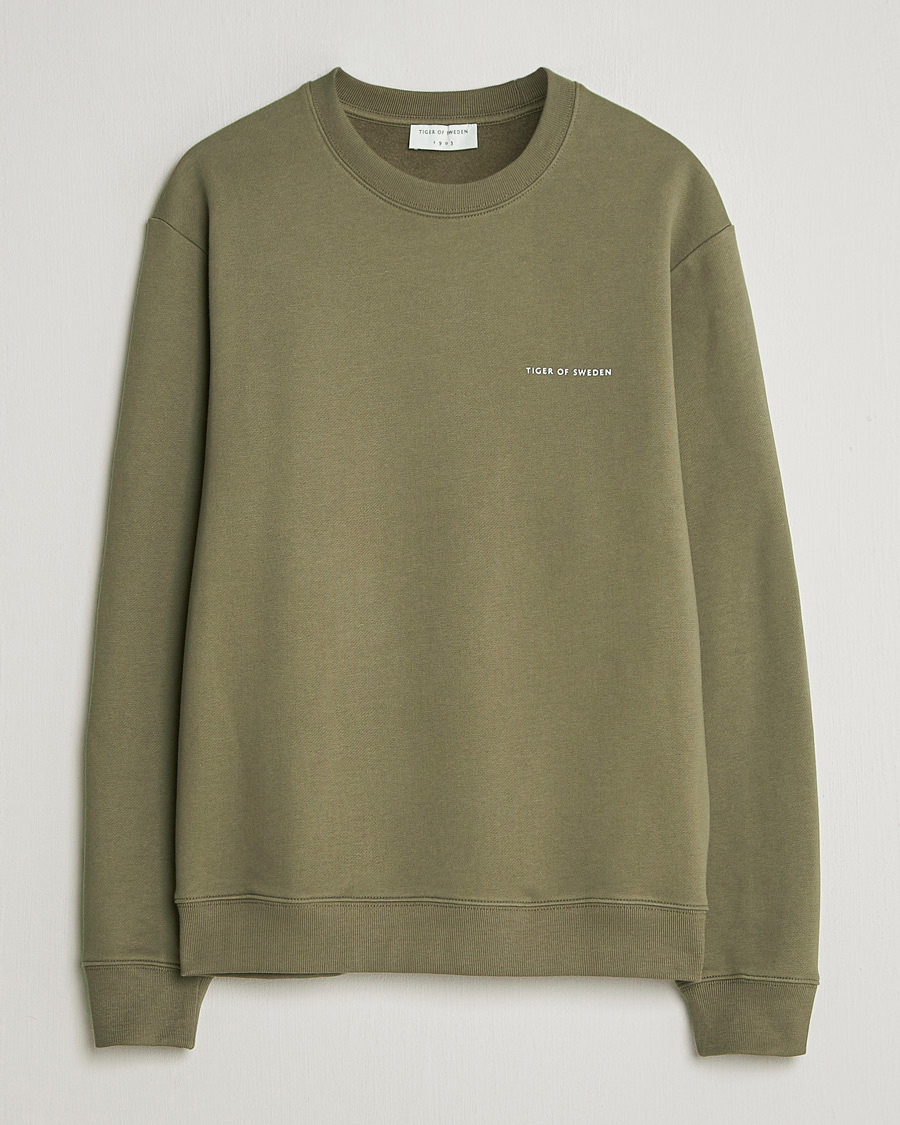 Hombres | Jerséis y prendas de punto | Tiger of Sweden | Emerson Crew Neck Sweatshirt October Sage