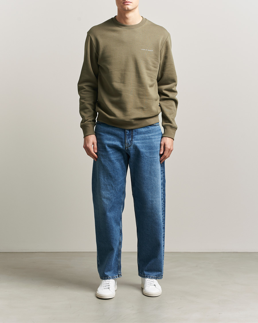 Hombres | Jerséis y prendas de punto | Tiger of Sweden | Emerson Crew Neck Sweatshirt October Sage