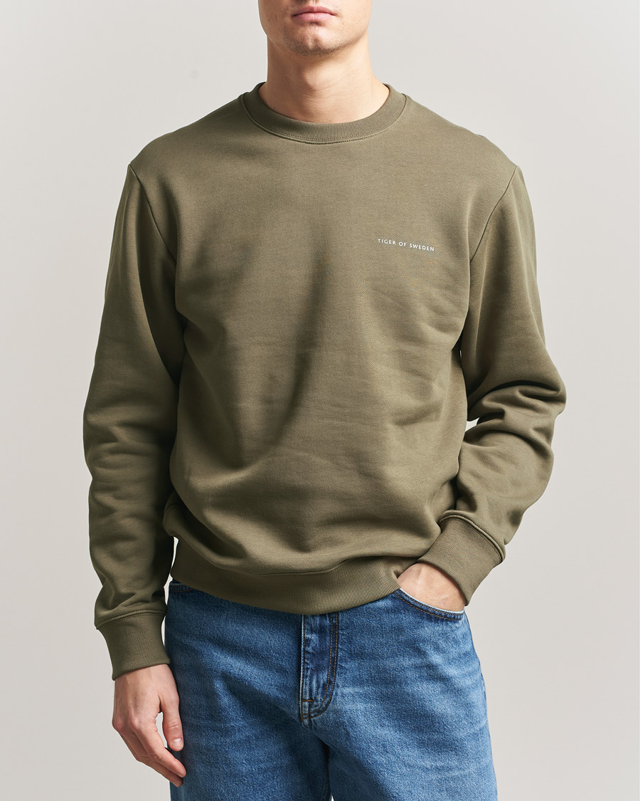 Hombres | Jerséis y prendas de punto | Tiger of Sweden | Emerson Crew Neck Sweatshirt October Sage