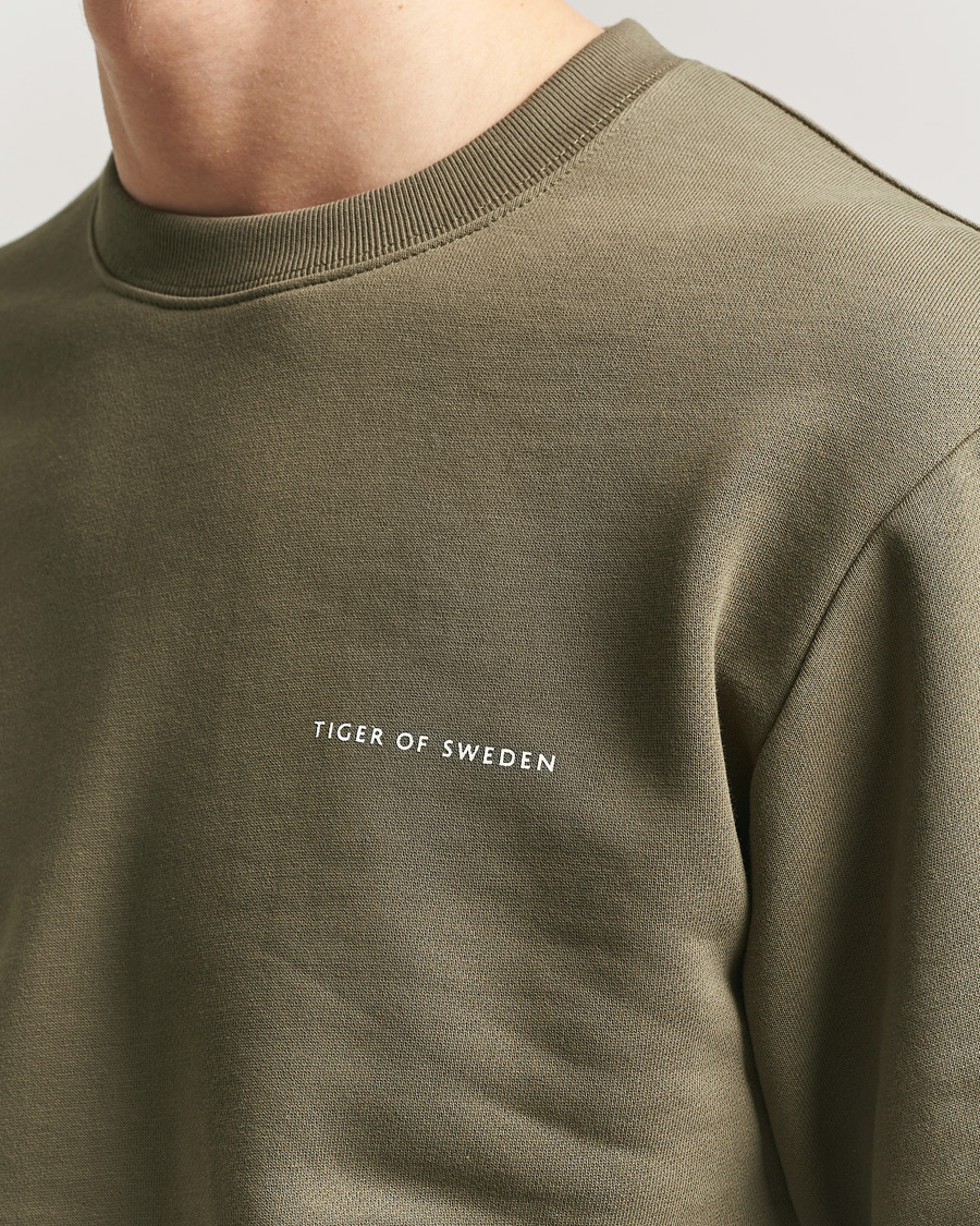 Hombres | Jerséis y prendas de punto | Tiger of Sweden | Emerson Crew Neck Sweatshirt October Sage