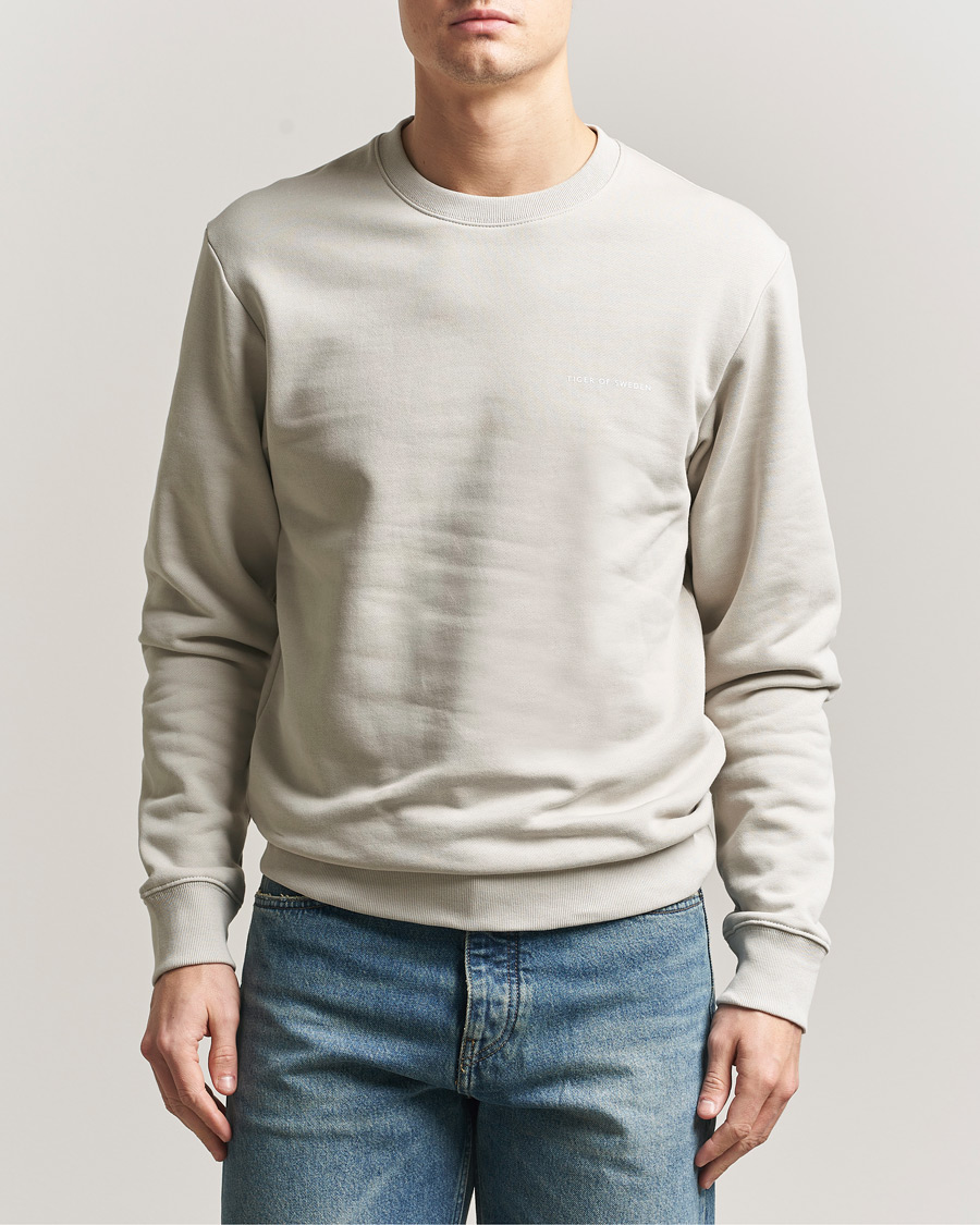 Hombres | Jerséis y prendas de punto | Tiger of Sweden | Emerson Crew Neck Sweatshirt Seline Grey