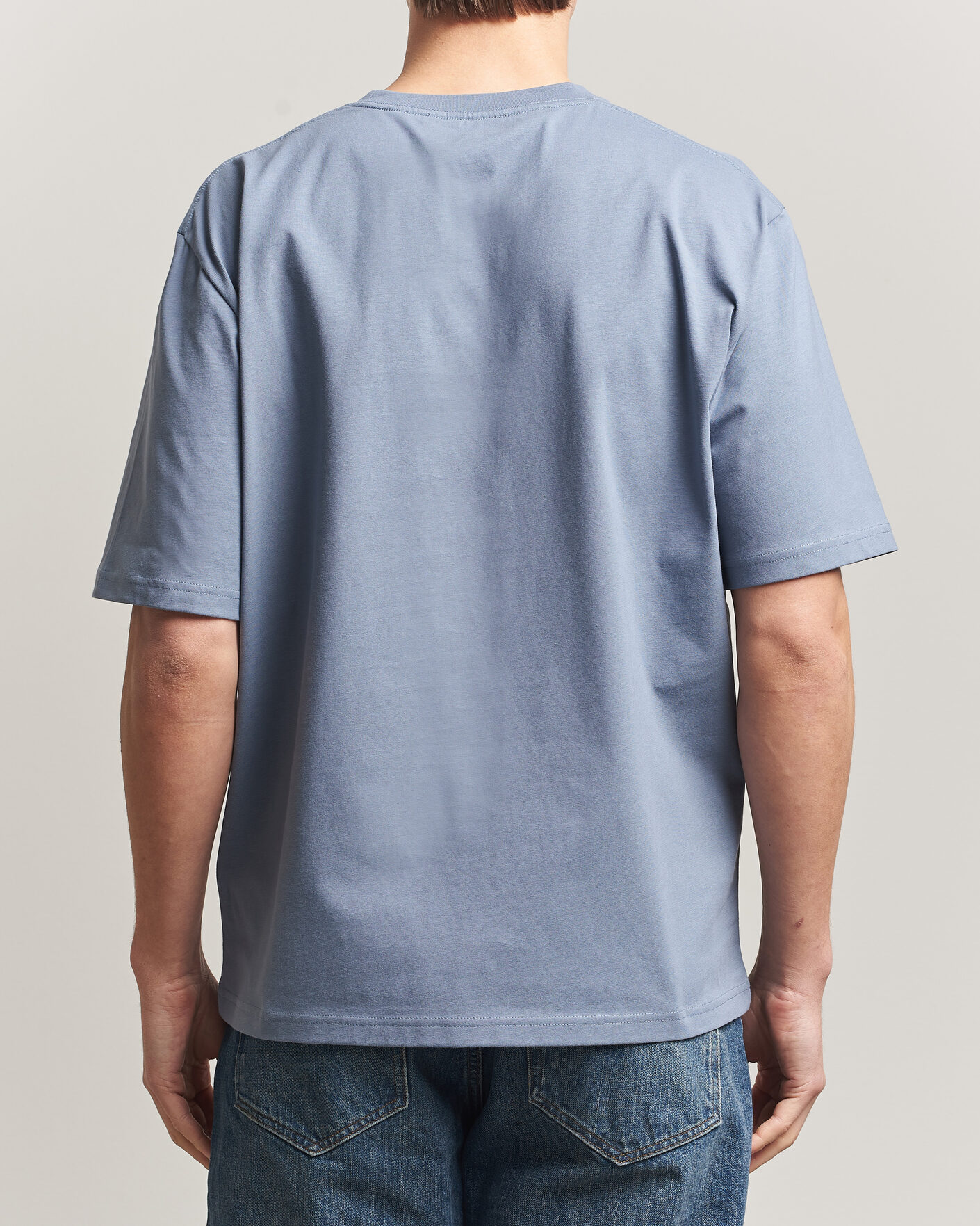 Hombres | Camisetas | Tiger of Sweden | Pro Logo Crew Neck T-Shirt Dull Blue