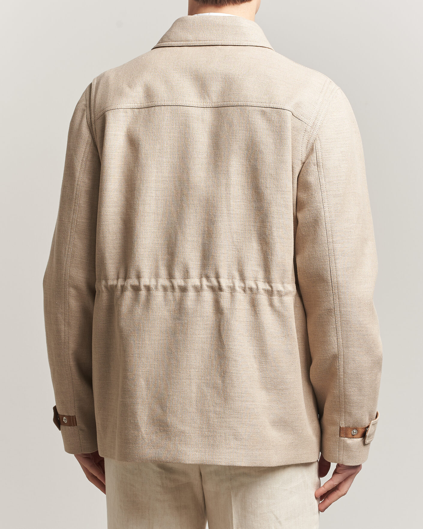 Hombres | Abrigos y chaquetas | Tiger of Sweden | Sandser Cotton/Linen Field Jacket Soft Latte