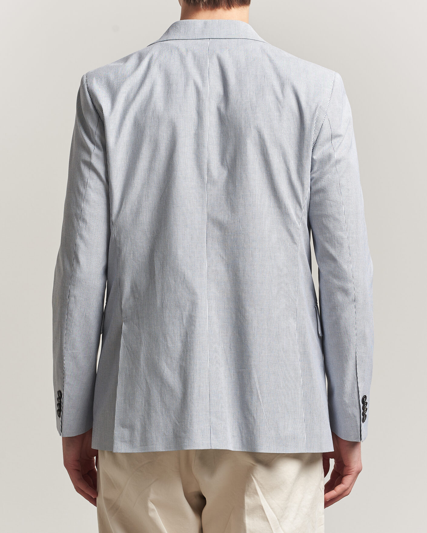 Hombres | Blazers | Tiger of Sweden | Ease Cotton Double Breasted Blazer Thunder Blue