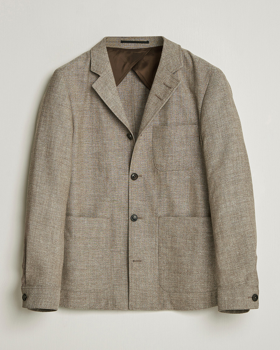 Hombres | Blazers | Tiger of Sweden | Harrison Wool/Linen Blazer Sawgrass Brown
