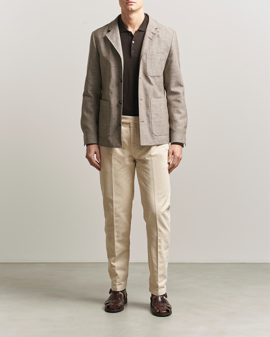 Hombres | Blazers | Tiger of Sweden | Harrison Wool/Linen Blazer Sawgrass Brown