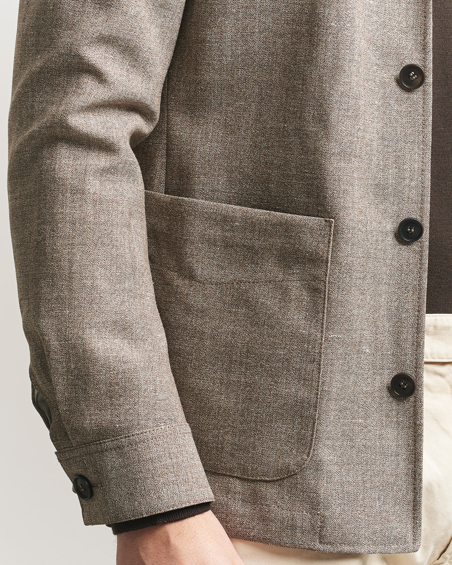 Hombres | Blazers | Tiger of Sweden | Harrison Wool/Linen Blazer Sawgrass Brown