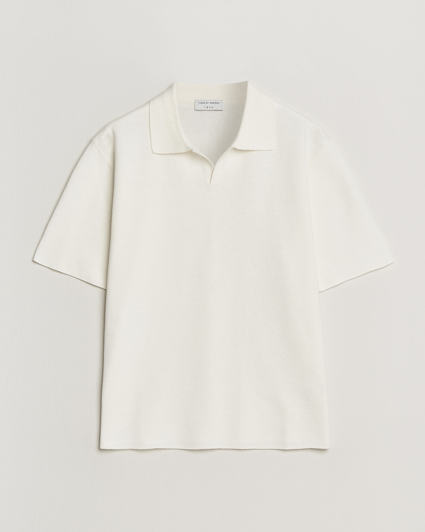 Hombres | Polos | Tiger of Sweden | Maelon Cotton/Linen Knitted Polo Pure White