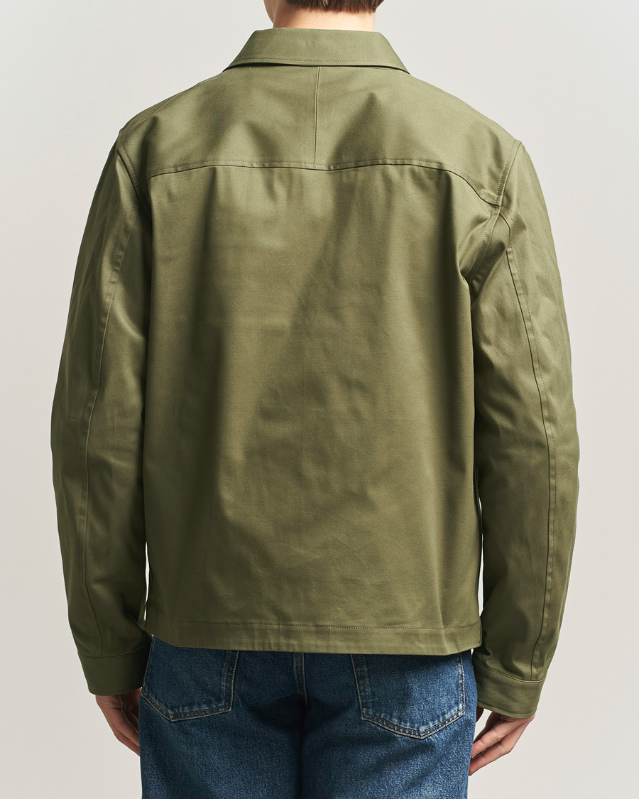 Hombres | Camisas | Tiger of Sweden | Barnaby Cotton Overshirt Kalamata Green