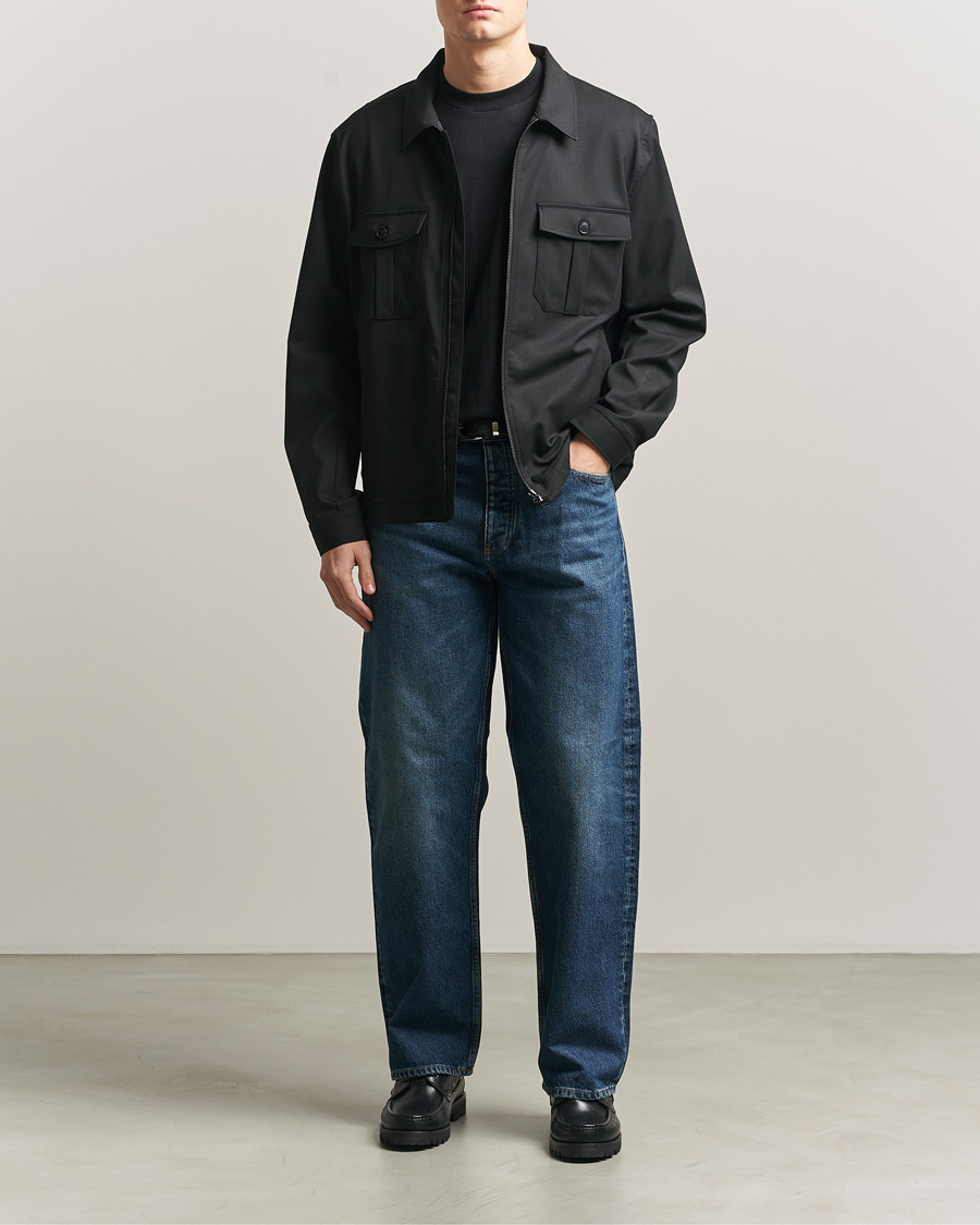 Hombres | Camisas | Tiger of Sweden | Barnaby Technical Overshirt Black