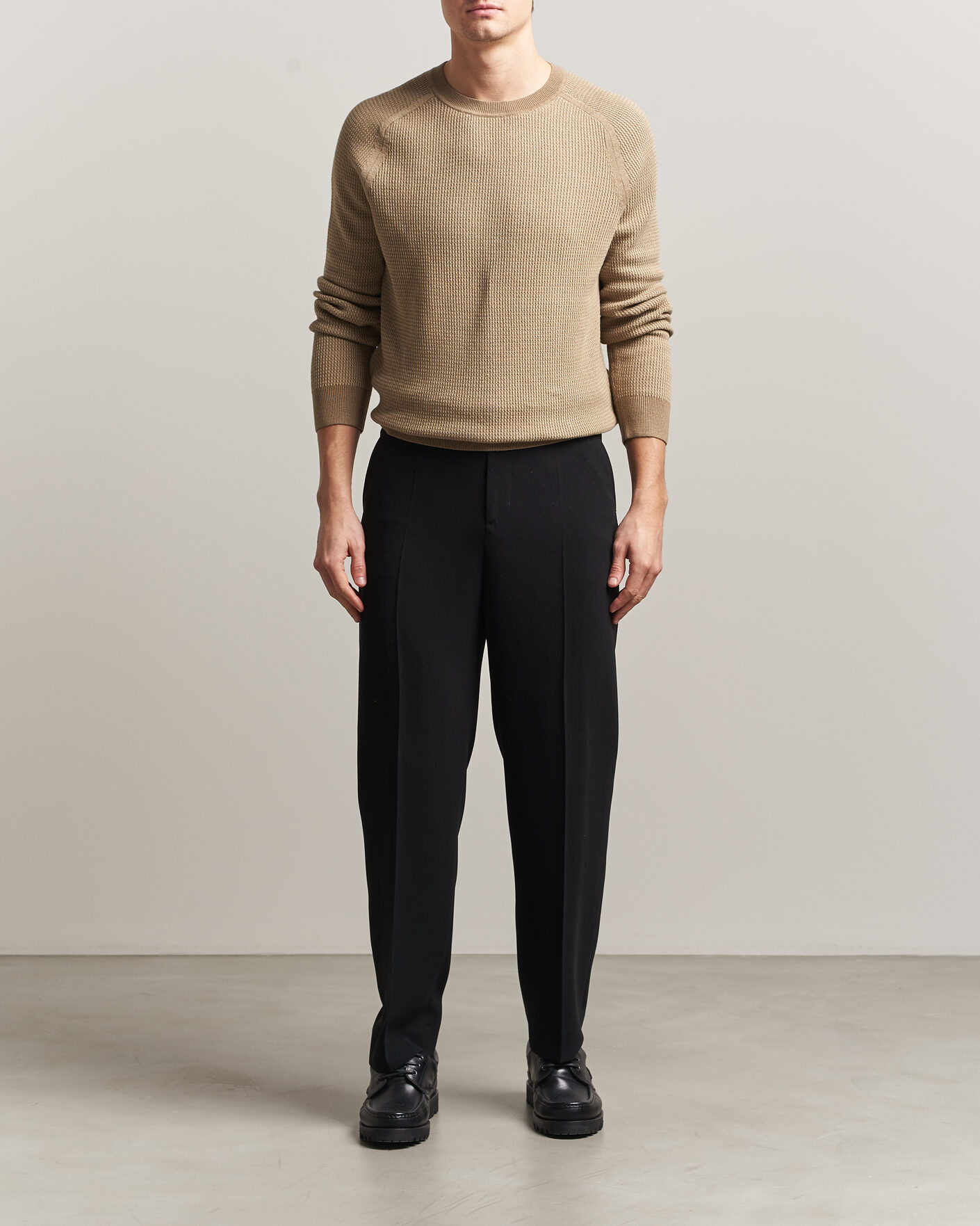 Hombres | Jerséis y prendas de punto | Tiger of Sweden | Martin Knitted Sweater Umber Brown