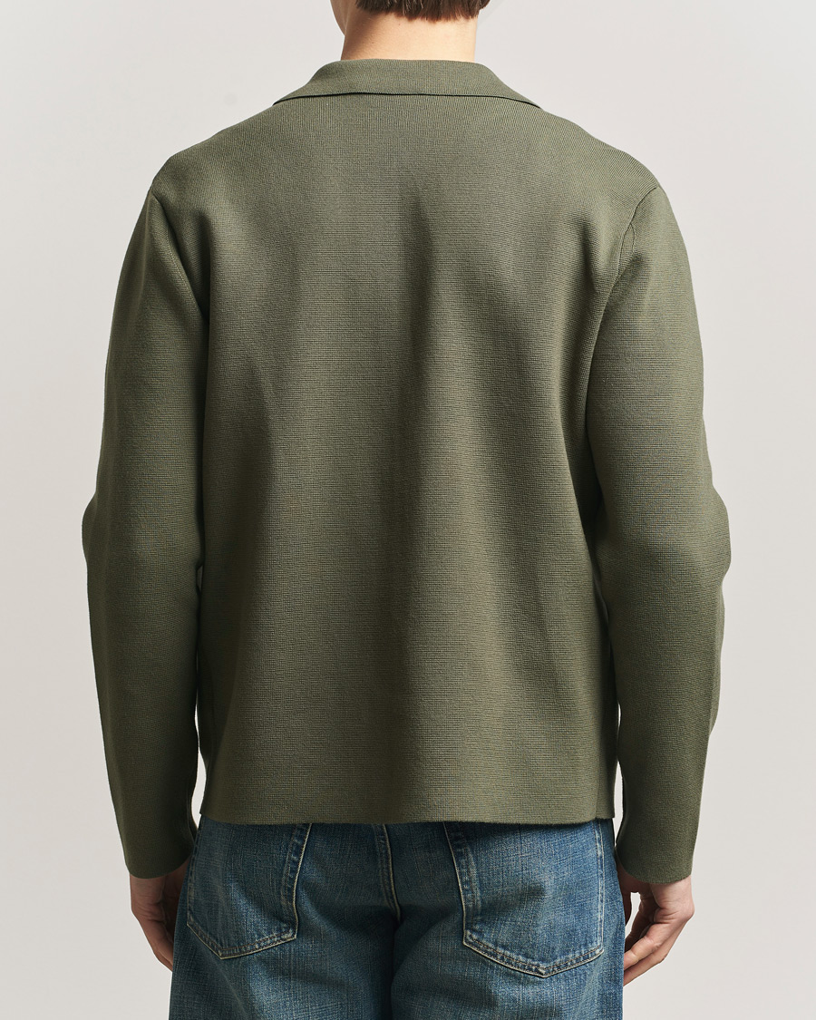 Hombres | Jerséis y prendas de punto | Tiger of Sweden | Celyn Knitted Full Zip Kalamata Green