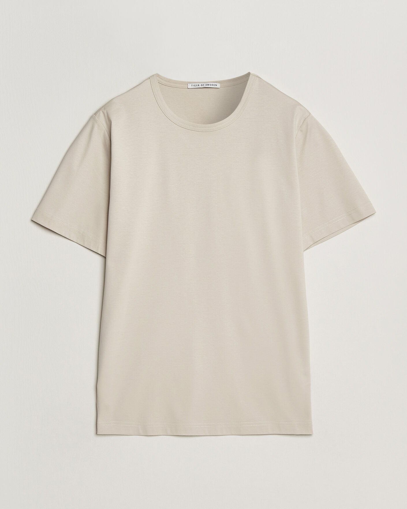 Hombres | Camisetas | Tiger of Sweden | Olaf Mercerized Cotton T-Shirt Seline Grey