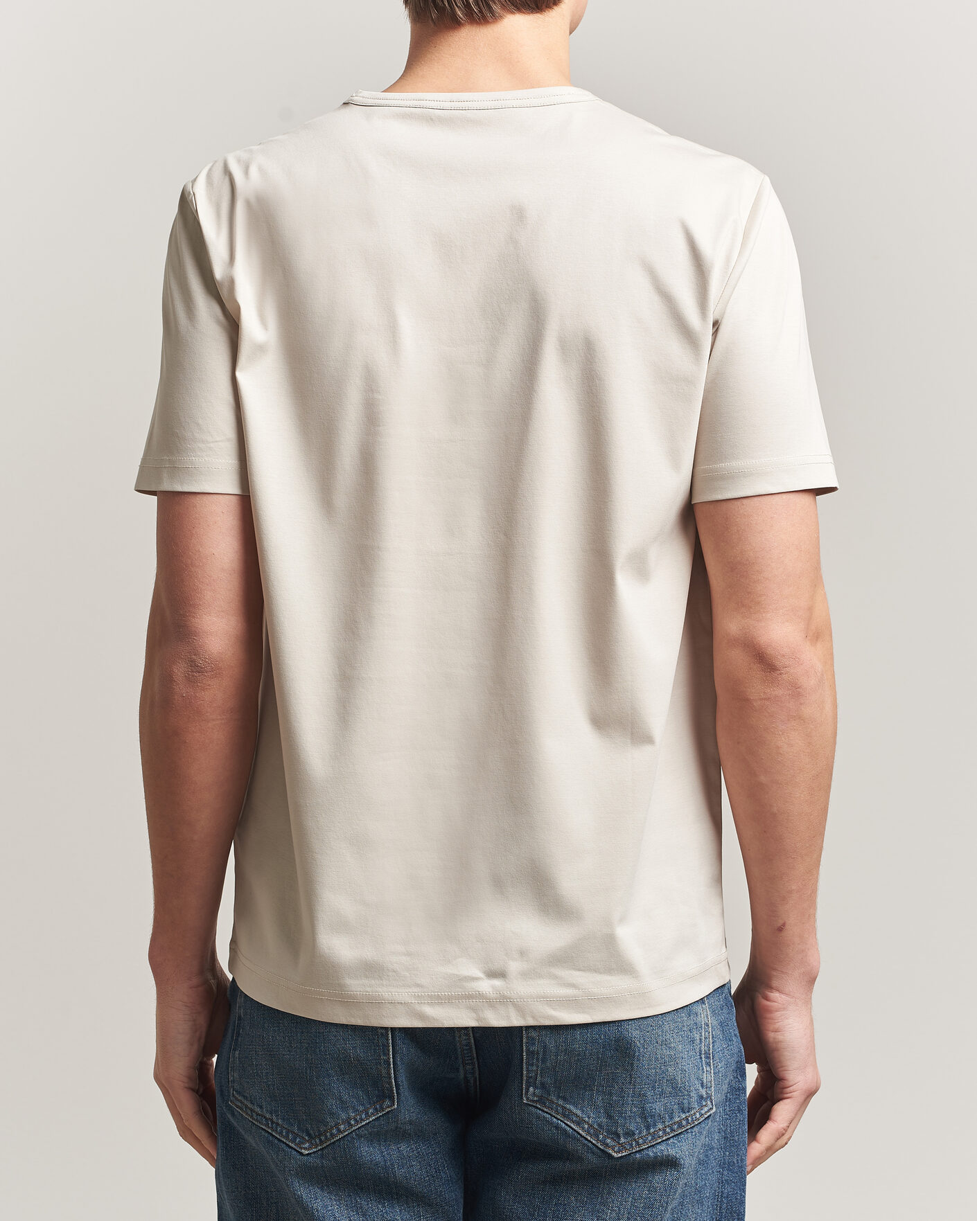 Hombres | Camisetas | Tiger of Sweden | Olaf Mercerized Cotton T-Shirt Seline Grey