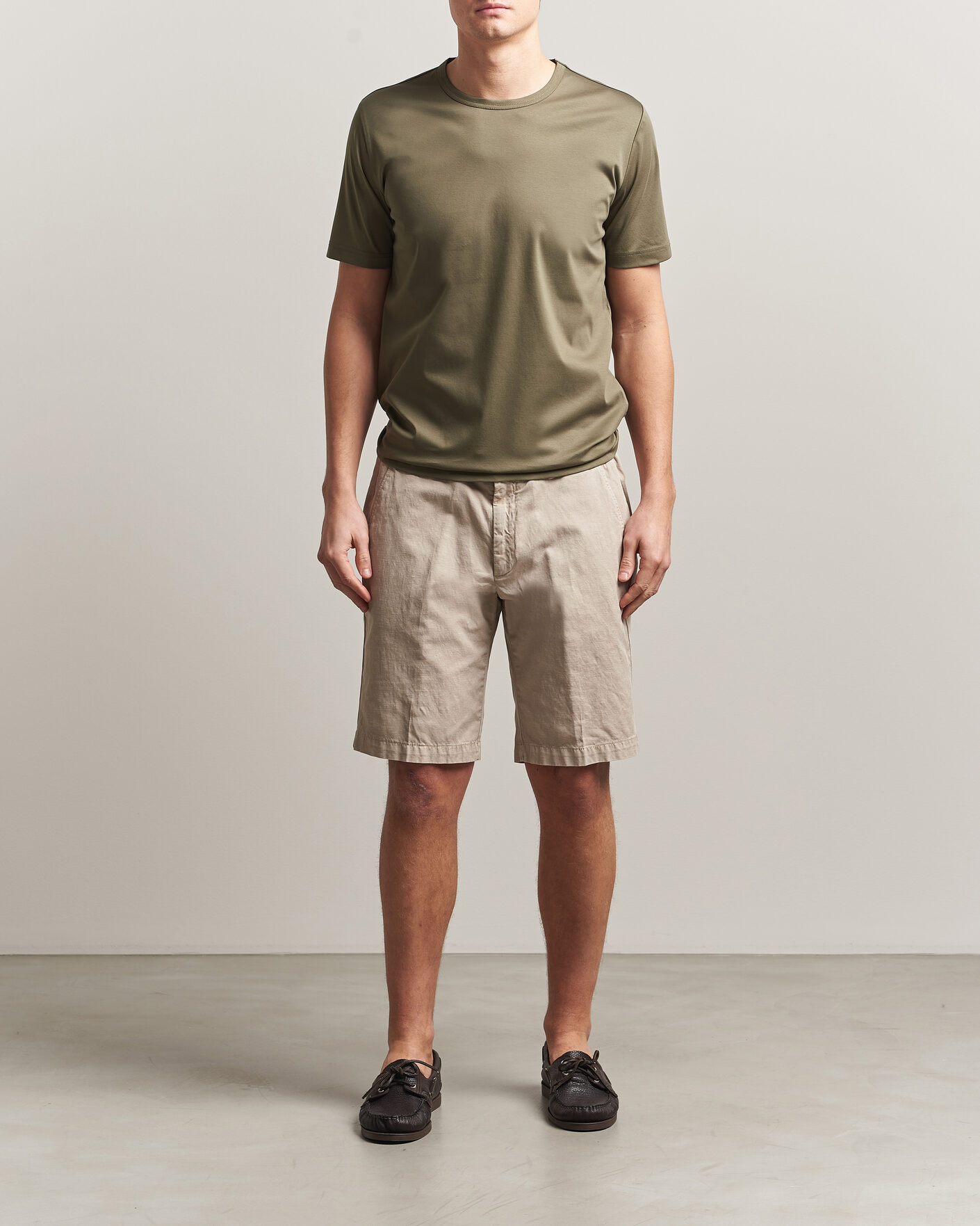 Hombres | Camisetas | Tiger of Sweden | Olaf Mercerized Cotton T-Shirt Kalamata Green