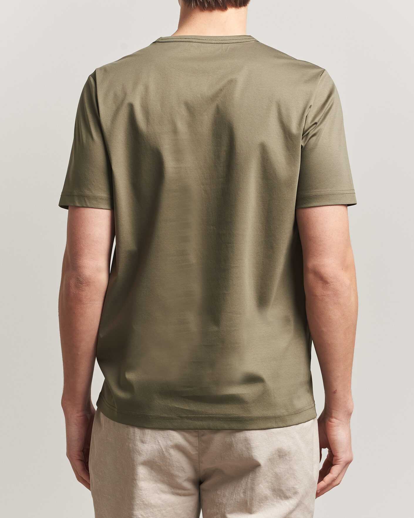 Hombres | Camisetas | Tiger of Sweden | Olaf Mercerized Cotton T-Shirt Kalamata Green