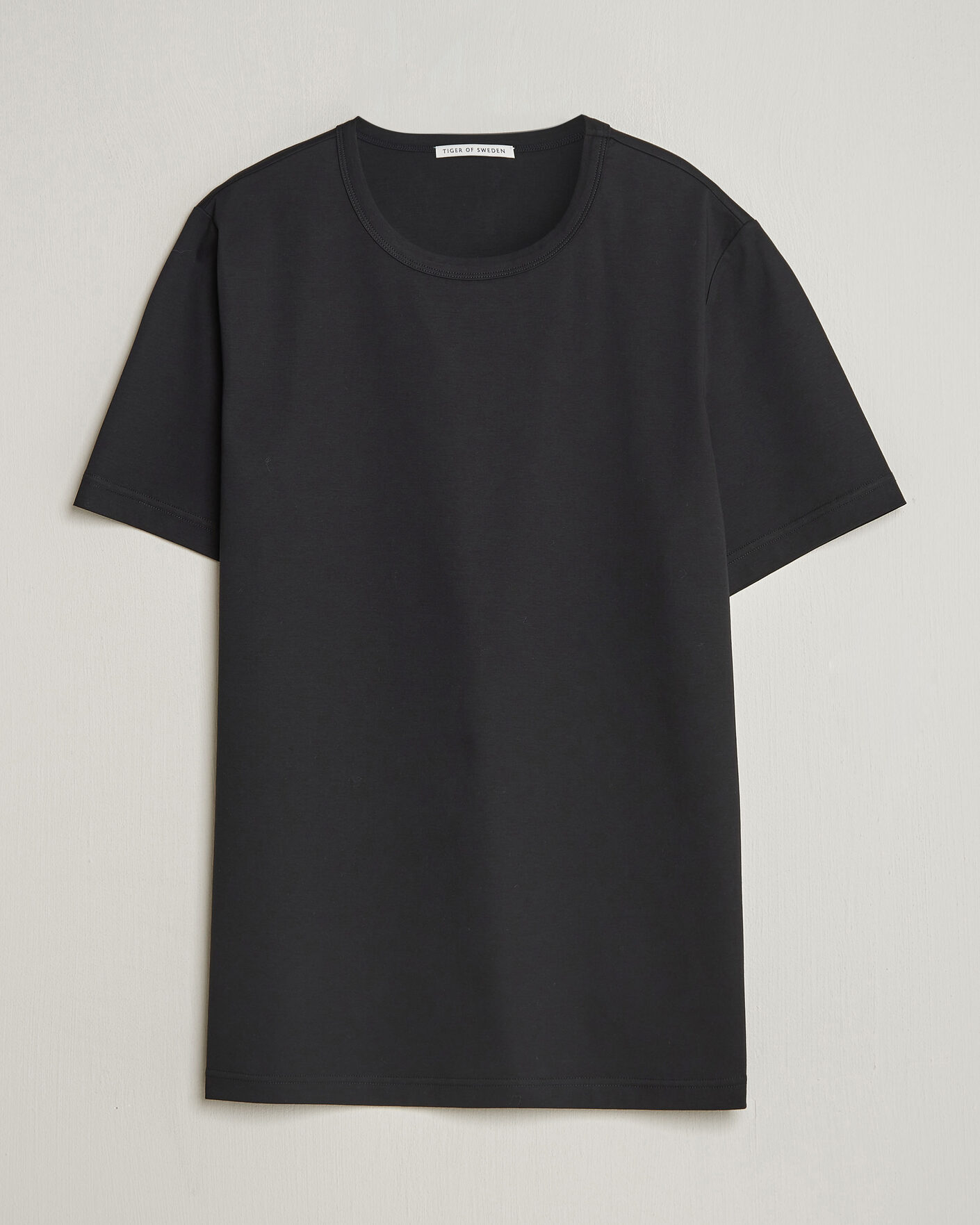 Hombres | Camisetas | Tiger of Sweden | Olaf Mercerized Cotton T-Shirt Black