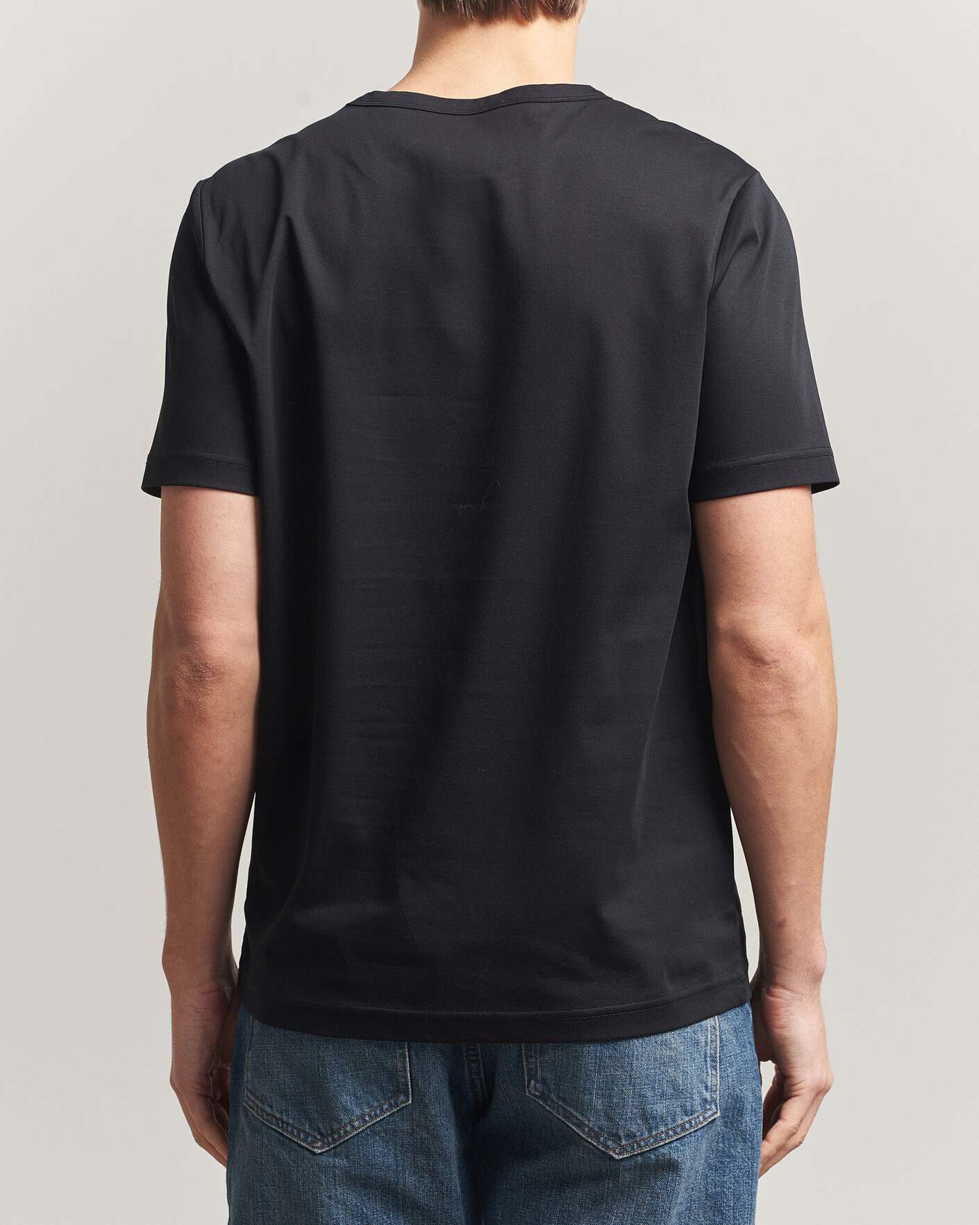 Hombres | Camisetas | Tiger of Sweden | Olaf Mercerized Cotton T-Shirt Black