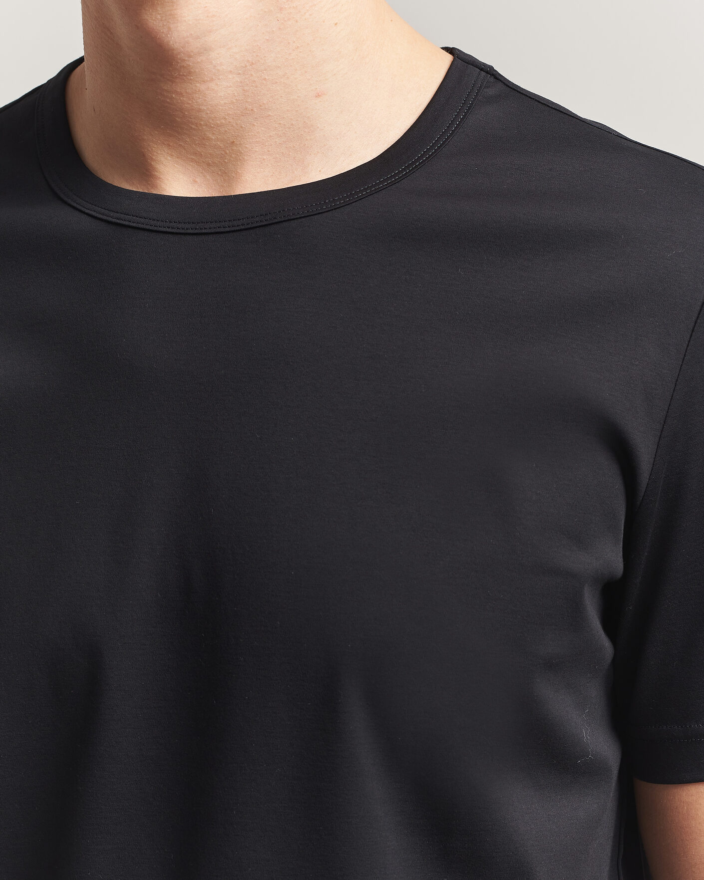 Hombres | Camisetas | Tiger of Sweden | Olaf Mercerized Cotton T-Shirt Black