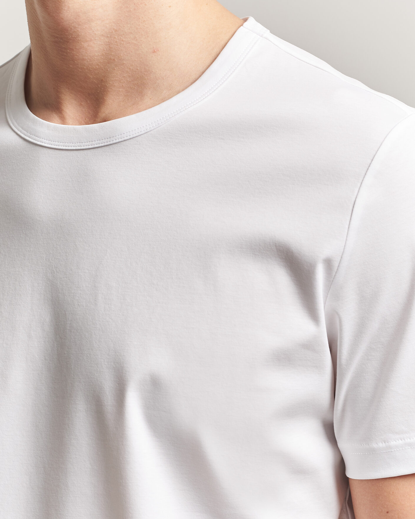 Hombres | Camisetas | Tiger of Sweden | Olaf Mercerized Cotton T-Shirt Pure White
