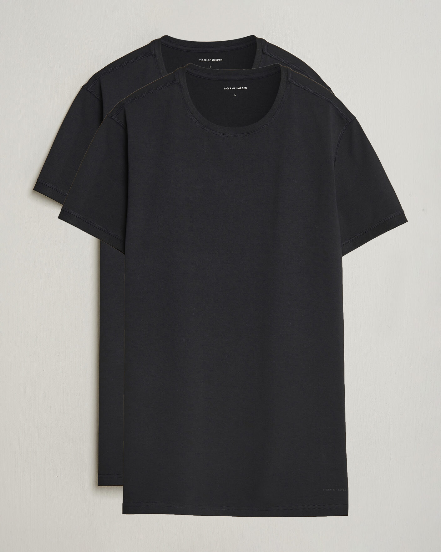 Hombres | Camisetas | Tiger of Sweden | Heimdal 2-Pack Crew Neck T-Shirt Black