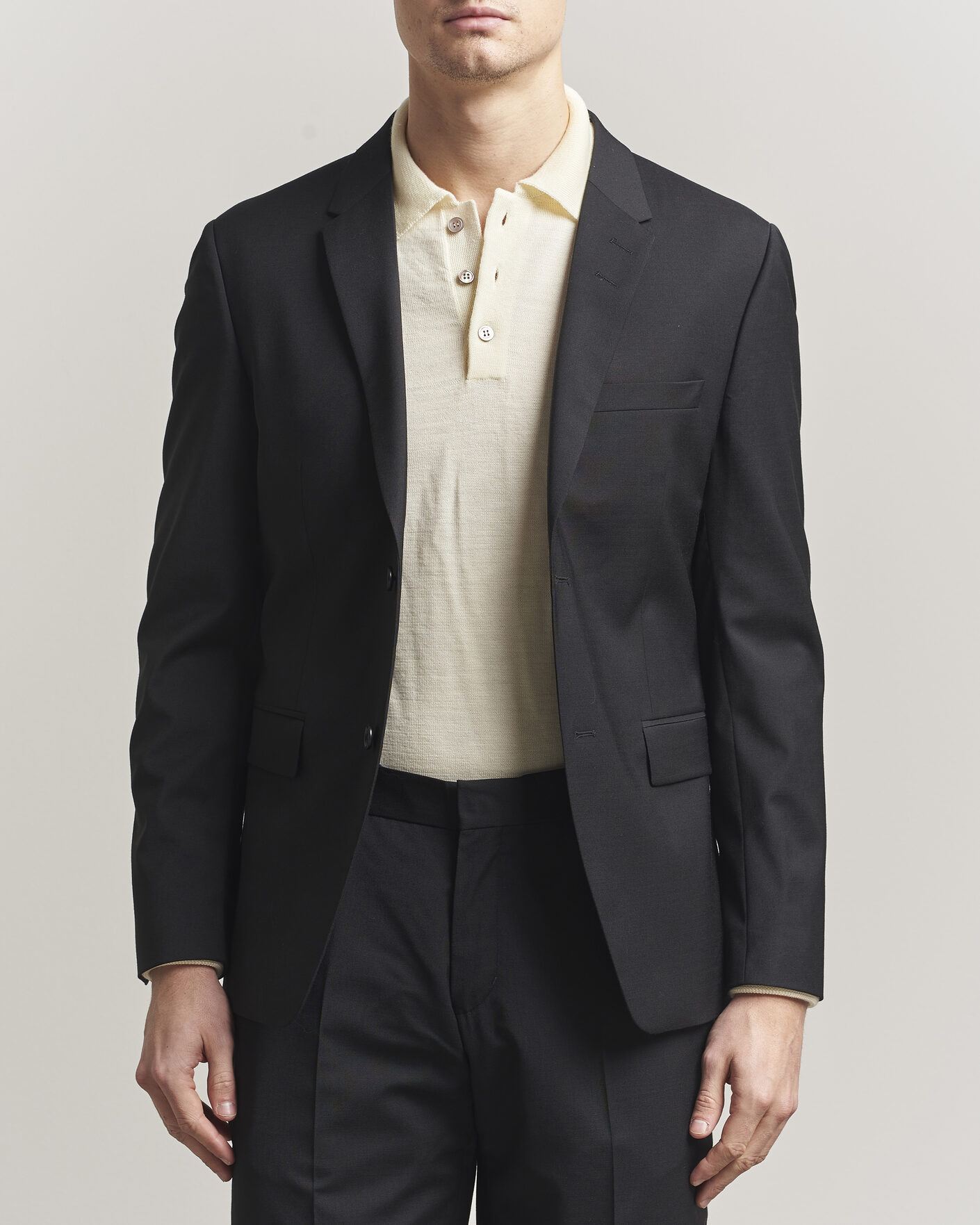 Hombres | Blazers | Tiger of Sweden | Jamie Wool Travel Suit Blazer Black