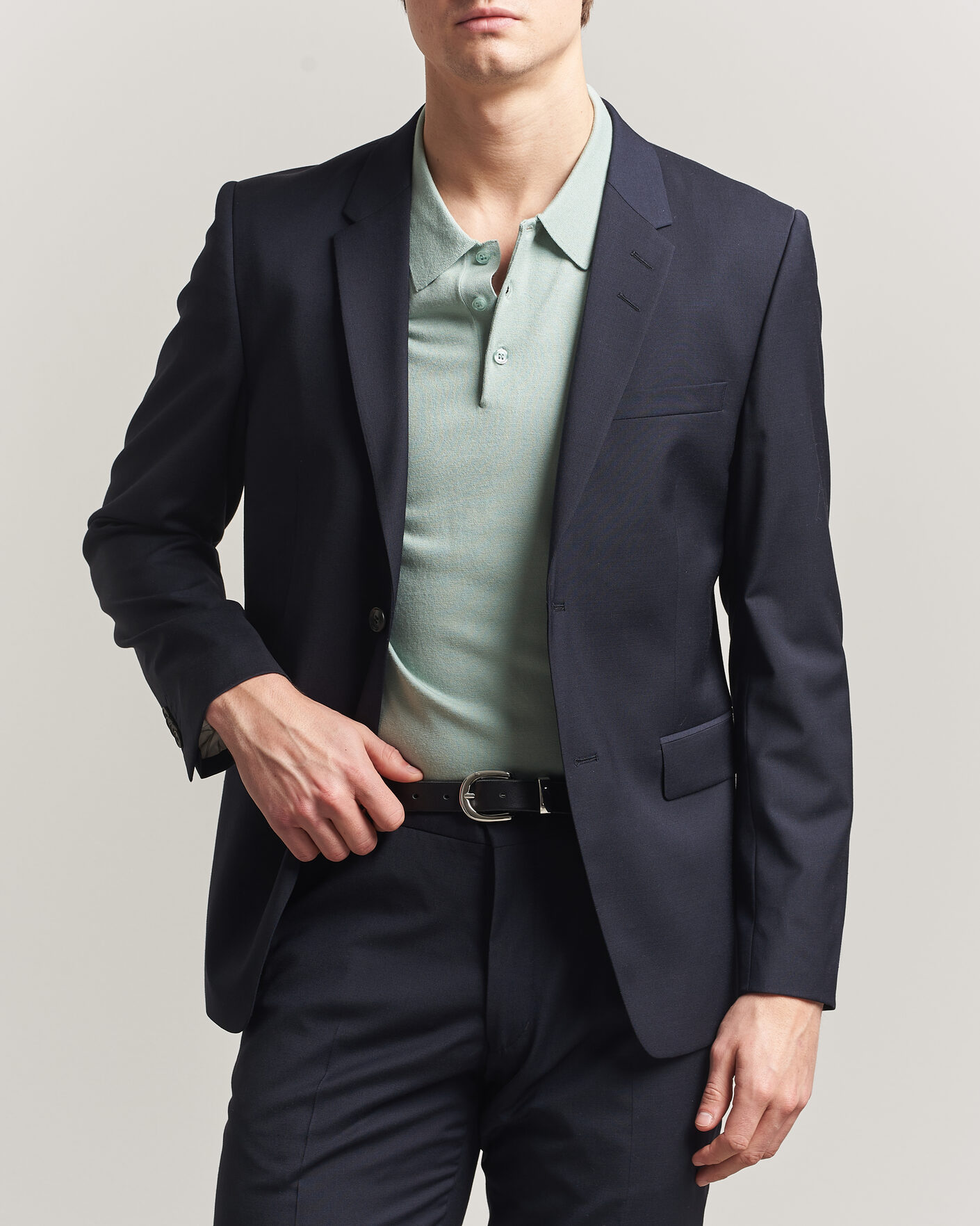 Hombres | Blazers | Tiger of Sweden | Jamie Wool Travel Suit Blazer Dark Ink