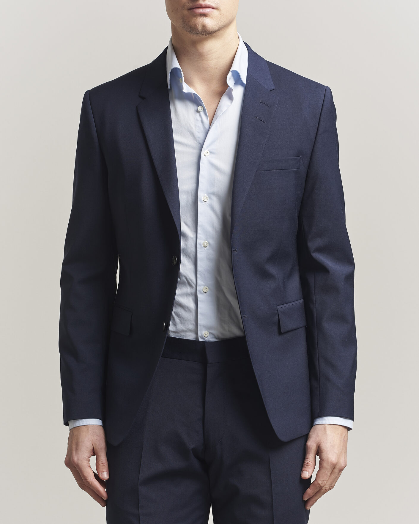 Hombres | Blazers | Tiger of Sweden | Jamie Wool Travel Suit Blazer Royal Blue