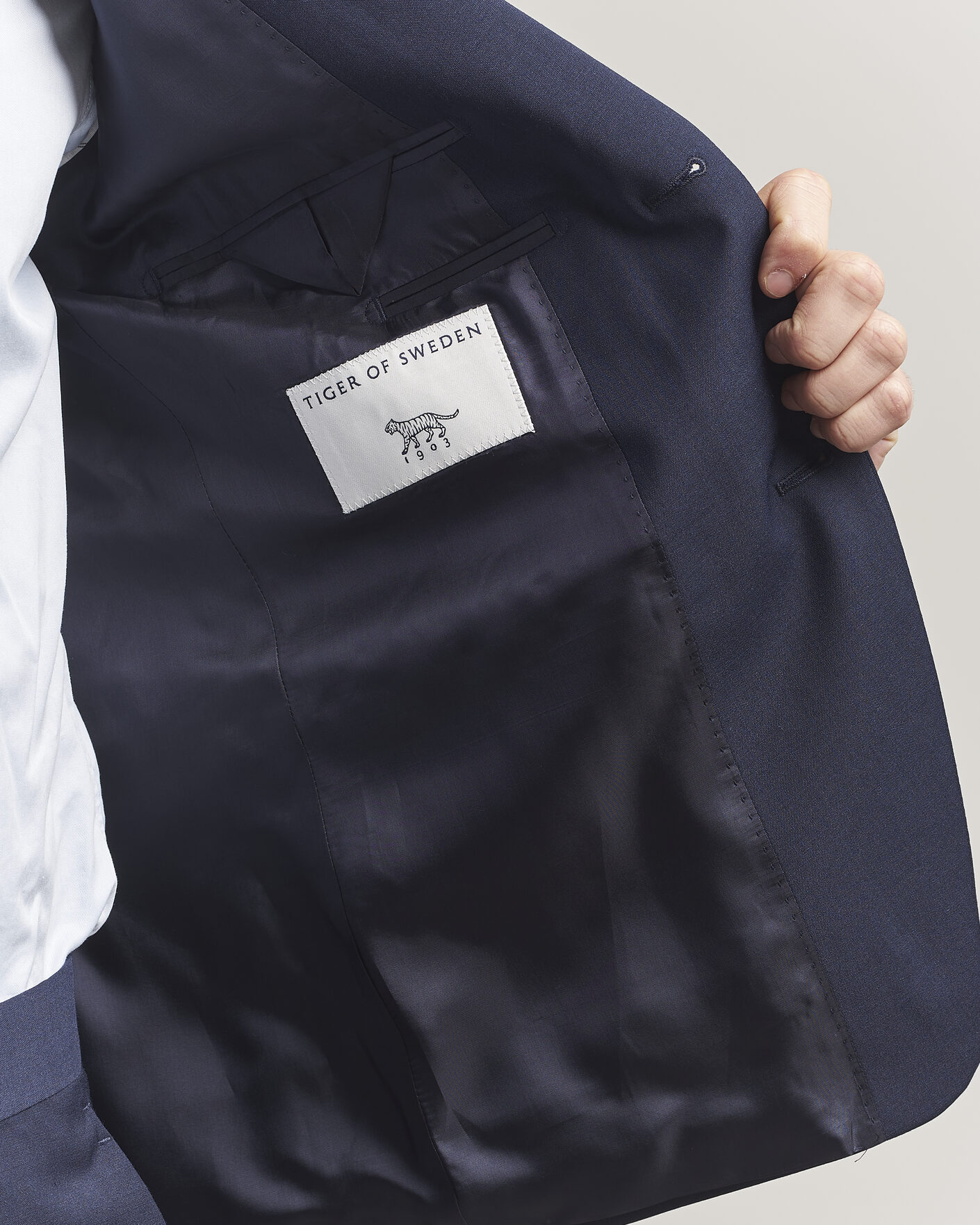 Hombres | Blazers | Tiger of Sweden | Jamie Wool Travel Suit Blazer Royal Blue