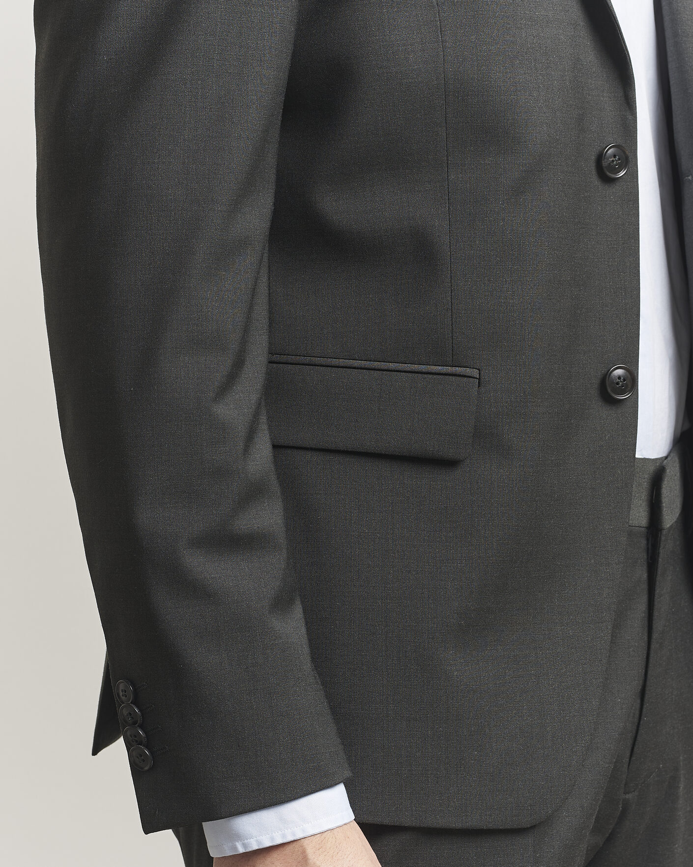 Hombres | Blazers | Tiger of Sweden | Jamie Wool Travel Suit Blazer Olive Extreme