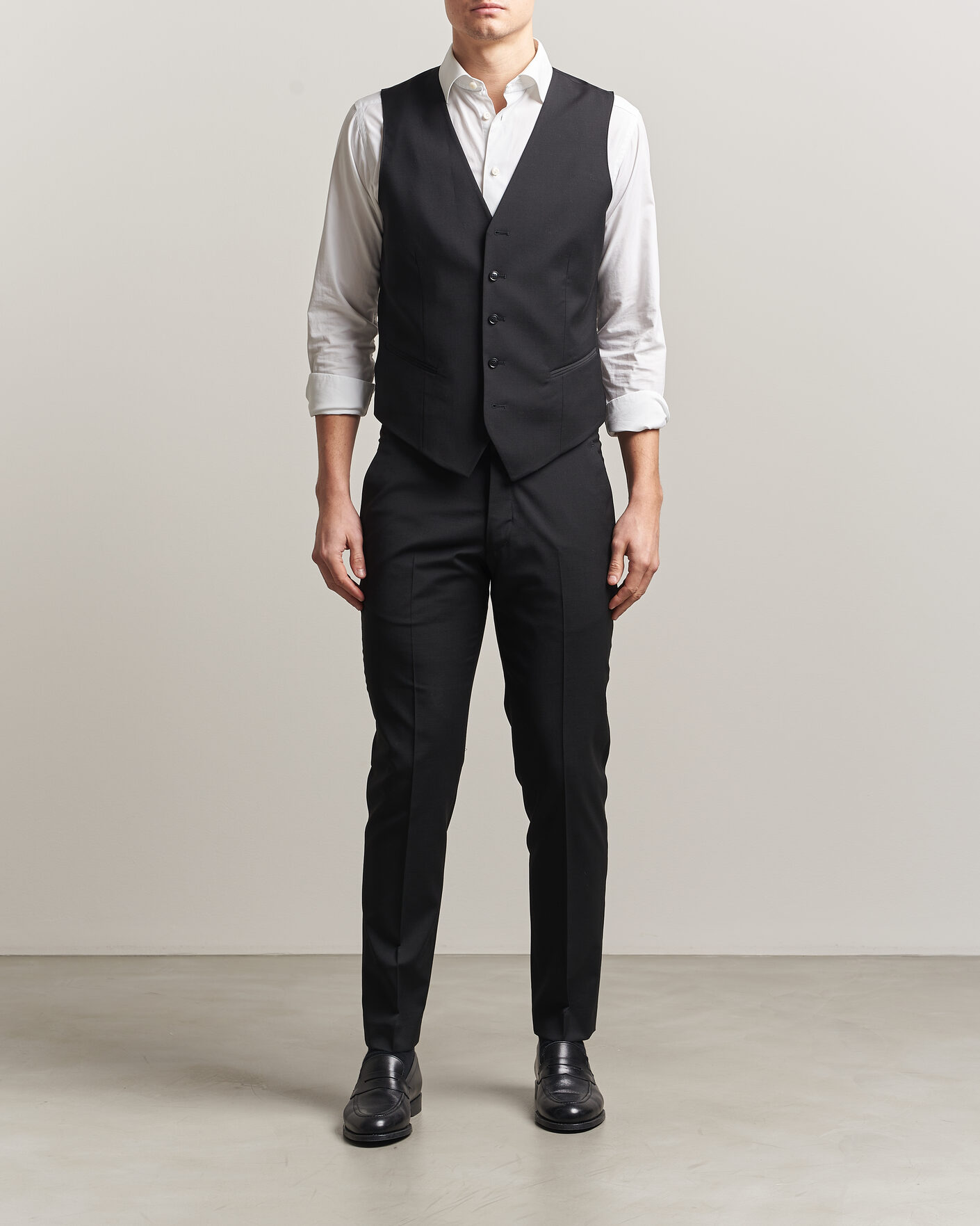 Hombres | Chalecos | Tiger of Sweden | Winston Wool Travel Waistcoat Black
