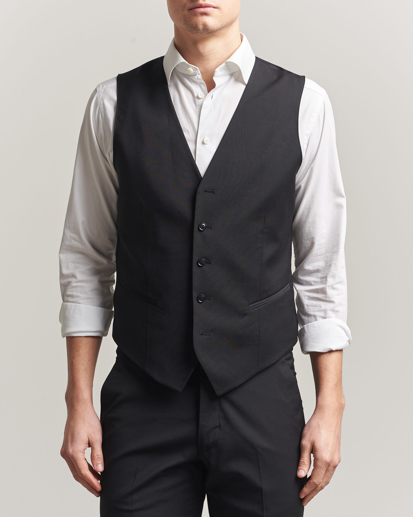 Hombres | Chalecos | Tiger of Sweden | Winston Wool Travel Waistcoat Black