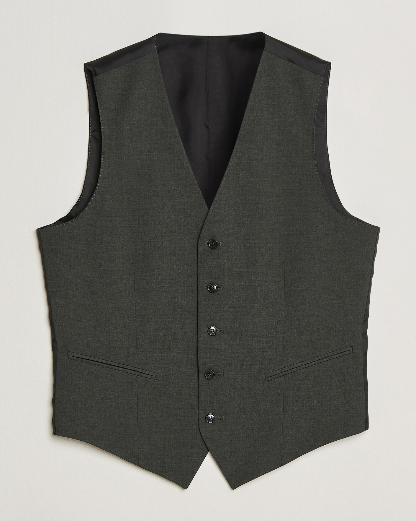 Hombres | Blazers | Tiger of Sweden | Wayde Wool Travel Waistcoat Olive Extreme